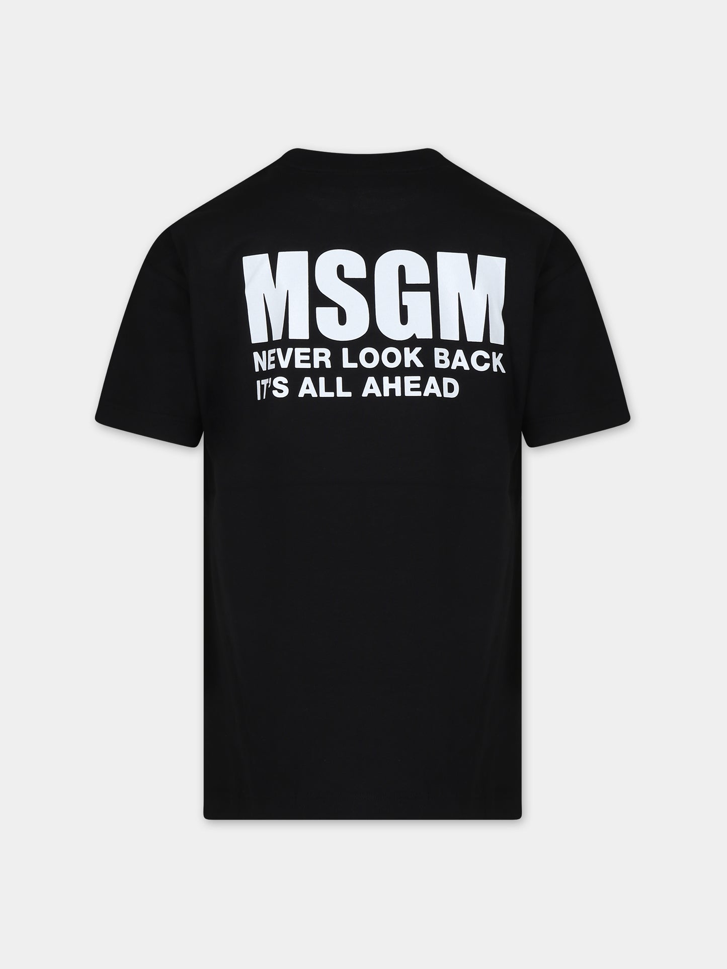 Vestito nero per bambina con logo,Msgm Kids,S4MSJGDR031 110