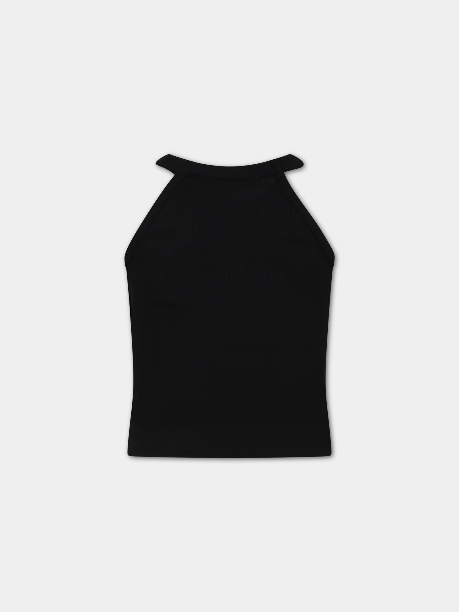 Canotta nera per bambina con logo,Msgm Kids,S4MSJGTA177 110