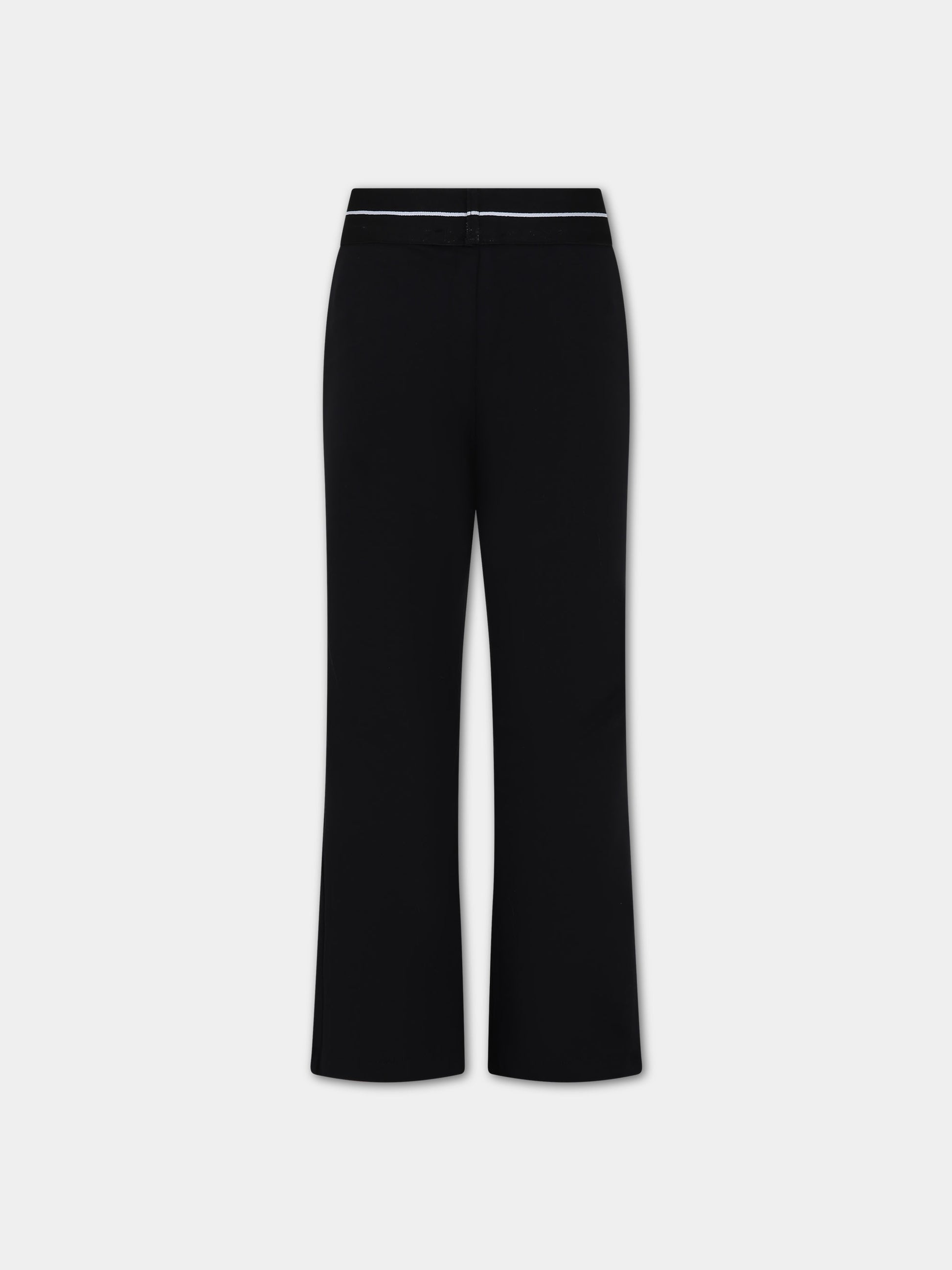 Leggings nero per bambina con logo,Msgm Kids,S4MSJGLG004 110