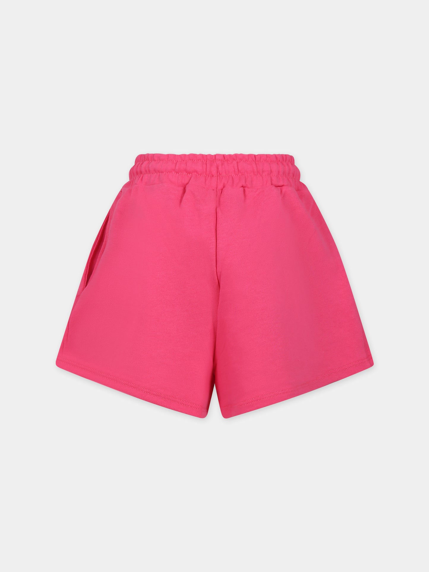 Shorts fucsia per bambina con logo,Msgm Kids,S4MSJGSH024 044