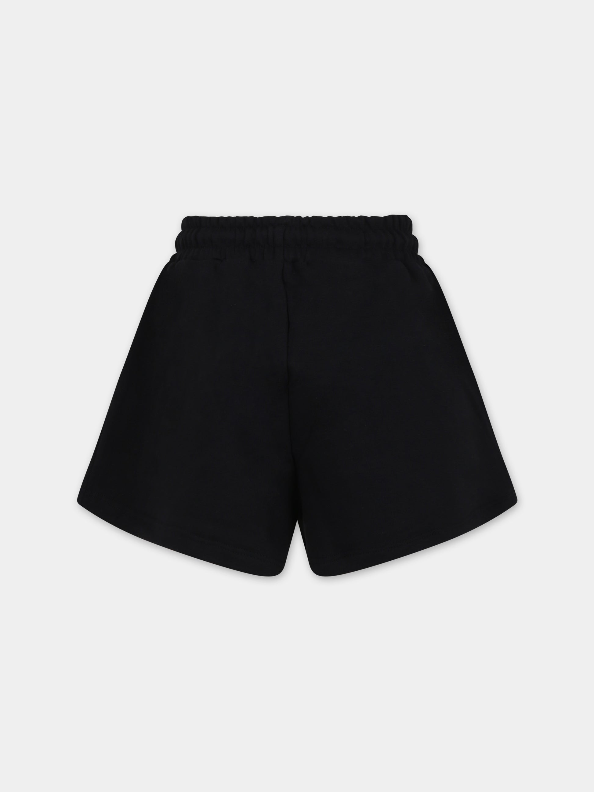 Shorts neri per bambina con logo,Msgm Kids,S4MSJGSH024 110