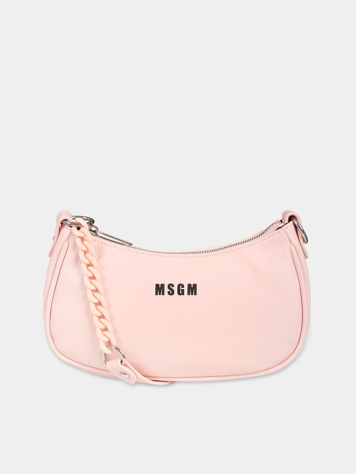 Borsa rosa per bambina con logo,Msgm Kids,S4MSJGBA054 709