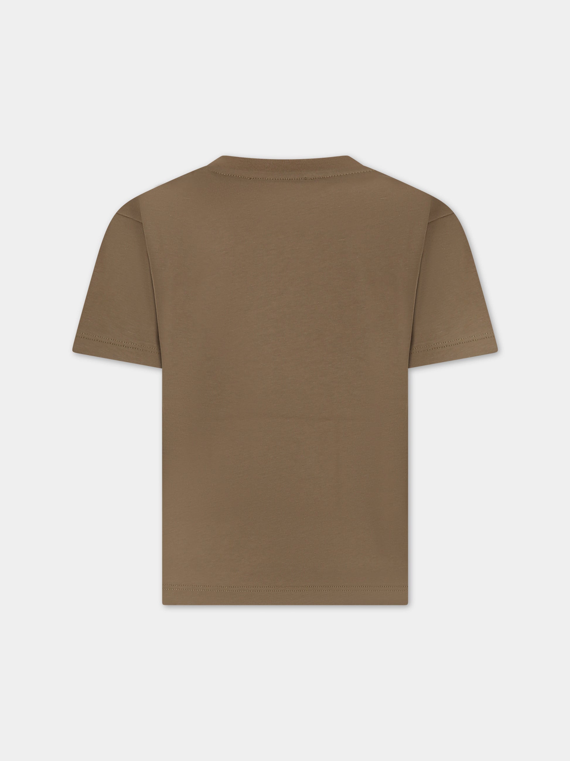 T-shirt verde per bambino con logo,Msgm Kids,S4MSJBTH204 225