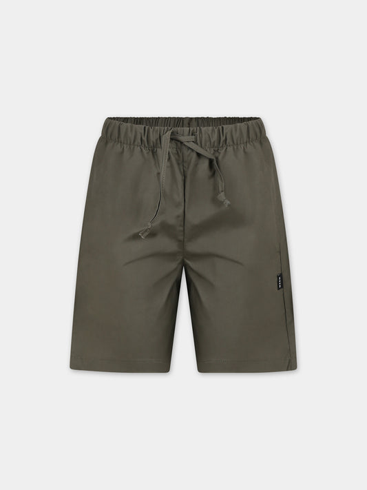 Shorts verdi per bambino con logo,Msgm Kids,S4MSJBBE260 225