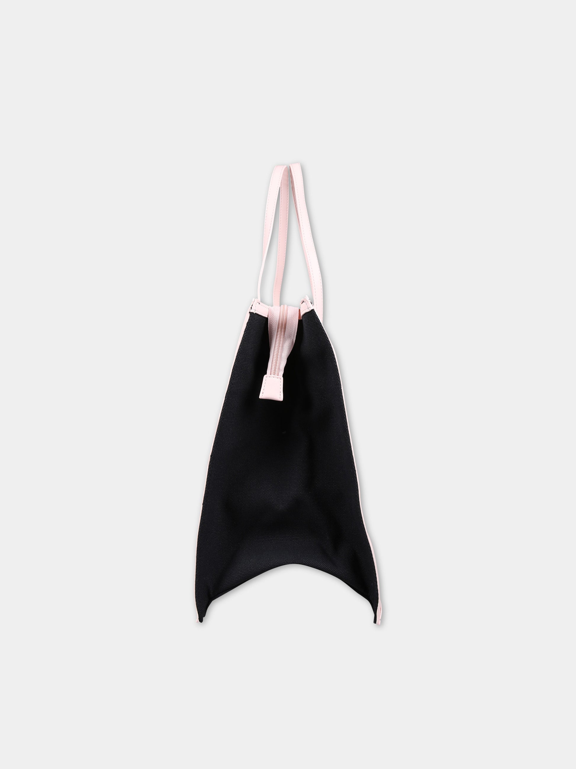 Borsa nera per bambina con logo,Msgm Kids,S4MSJGBA048 110