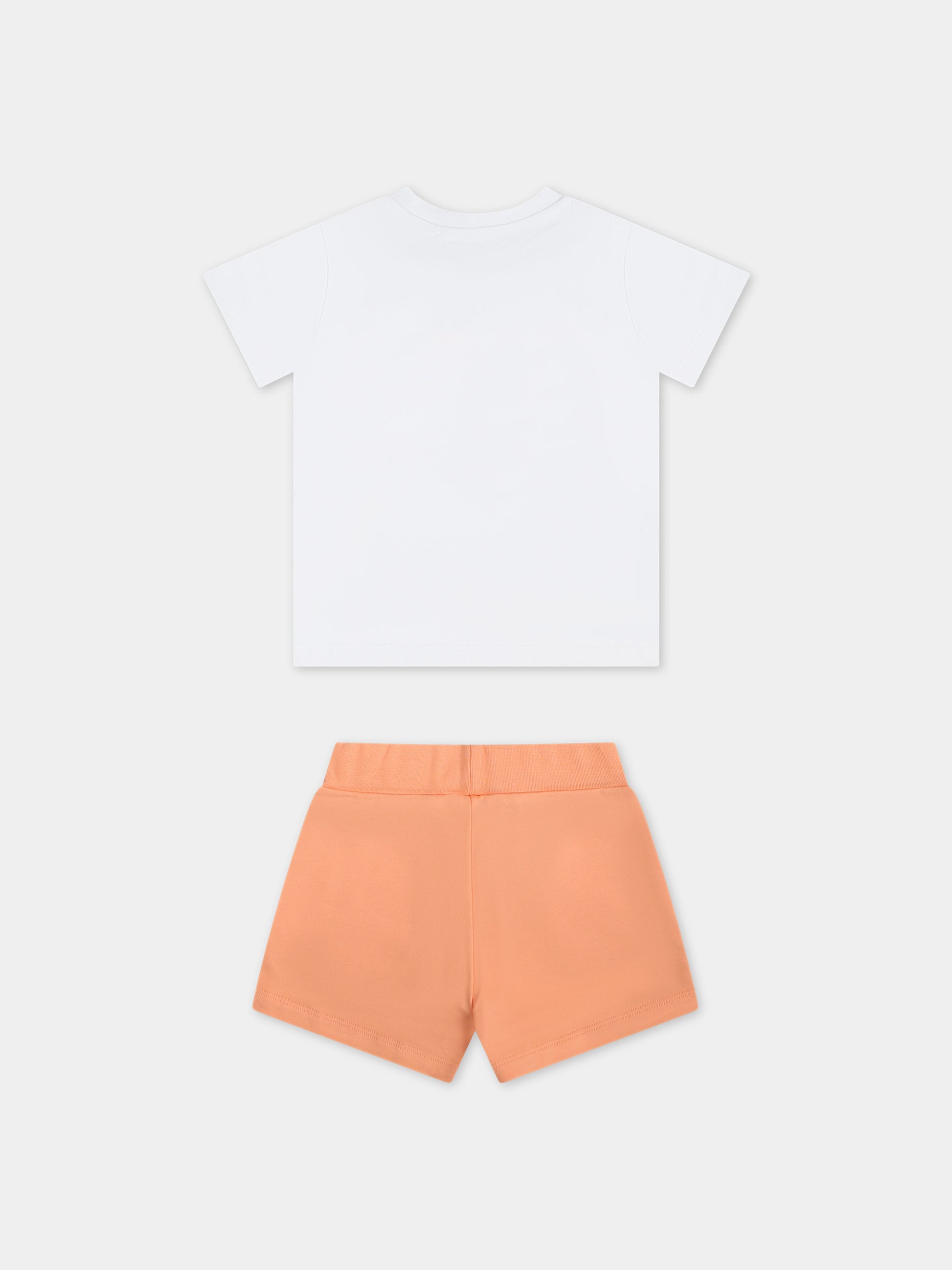 Completo arancione per neonata con logo,Msgm Kids,S4MSNBTR320 001/76