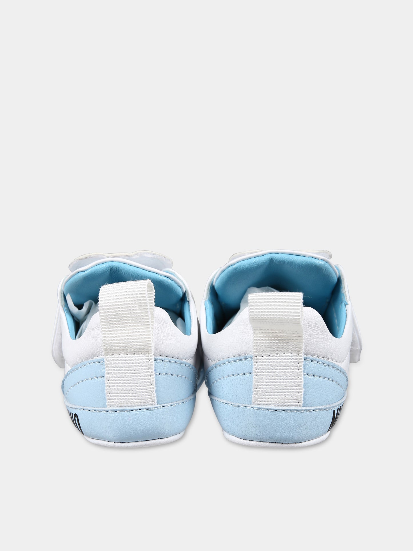 Sneakers bianche per neonato con Teddy Bear,Moschino Kids,77279 2