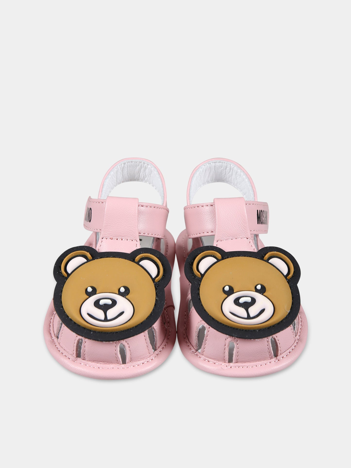 Ragnetti rosa per neonata con Teddy Bear,Moschino Kids,77259 1