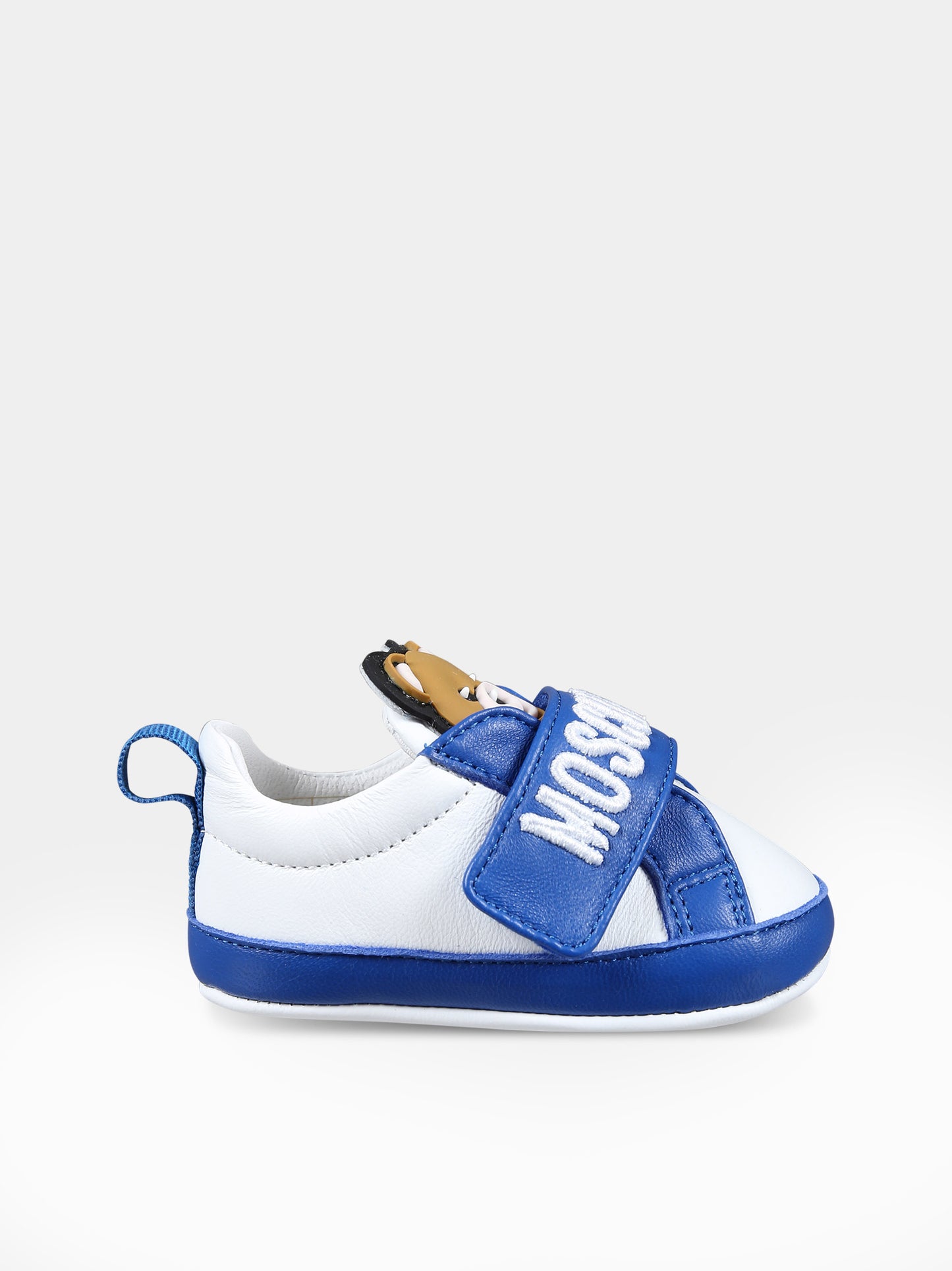 Sneakers bianche per neonato con Teddy Bear,Moschino Kids,77282 3