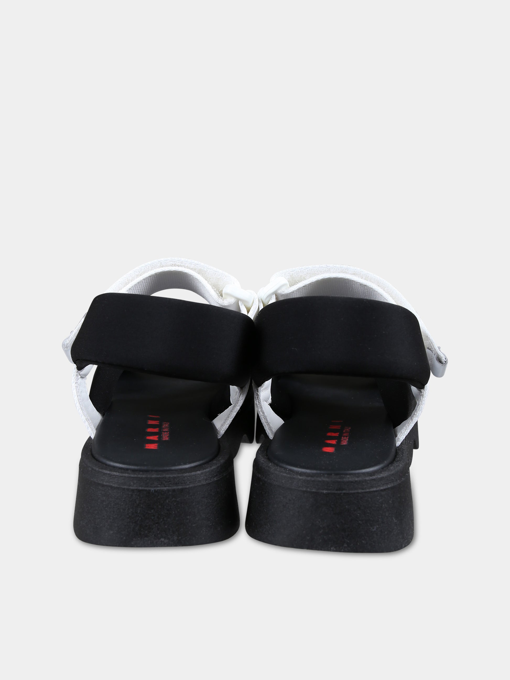 Sandali neri per bambina con logo,Marni Kids,76702 2