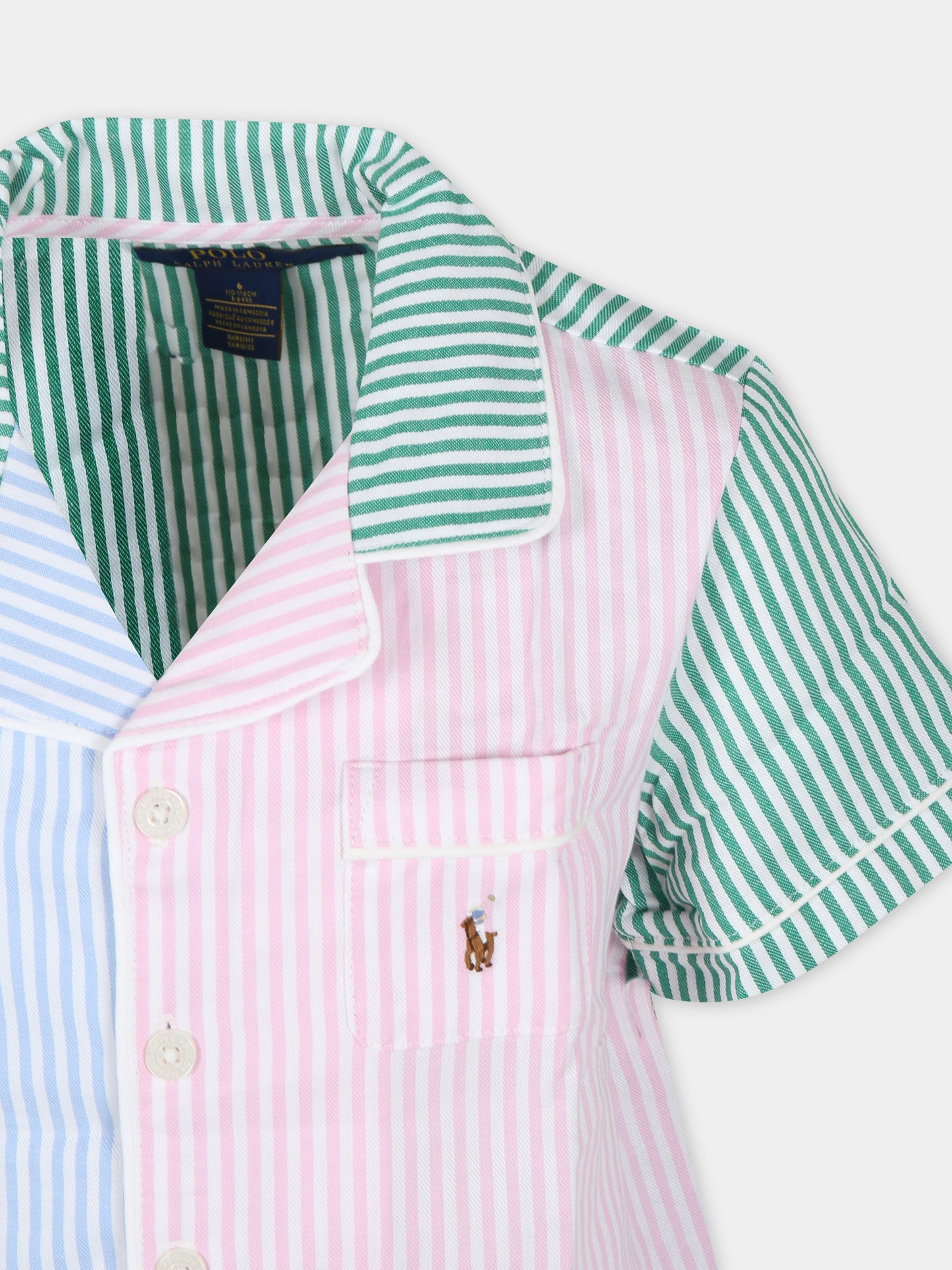 Pigiama multicolor per bambina con cavallino,Ralph Lauren Kids,24SMRL4P0145 I09