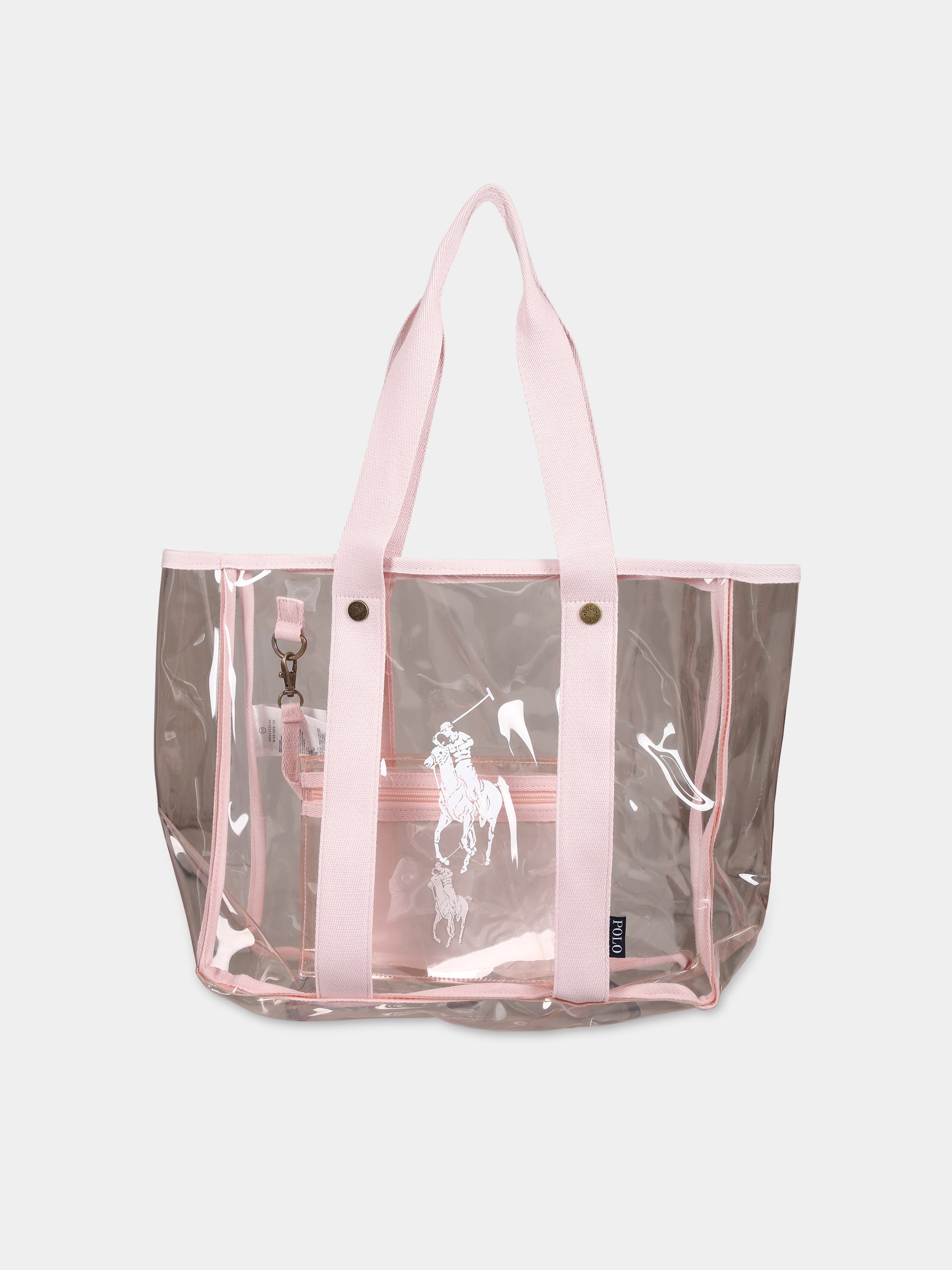 Borsa rosa per bambina con cavallino,Ralph Lauren Kids,24SMRL4AR109 ADQ