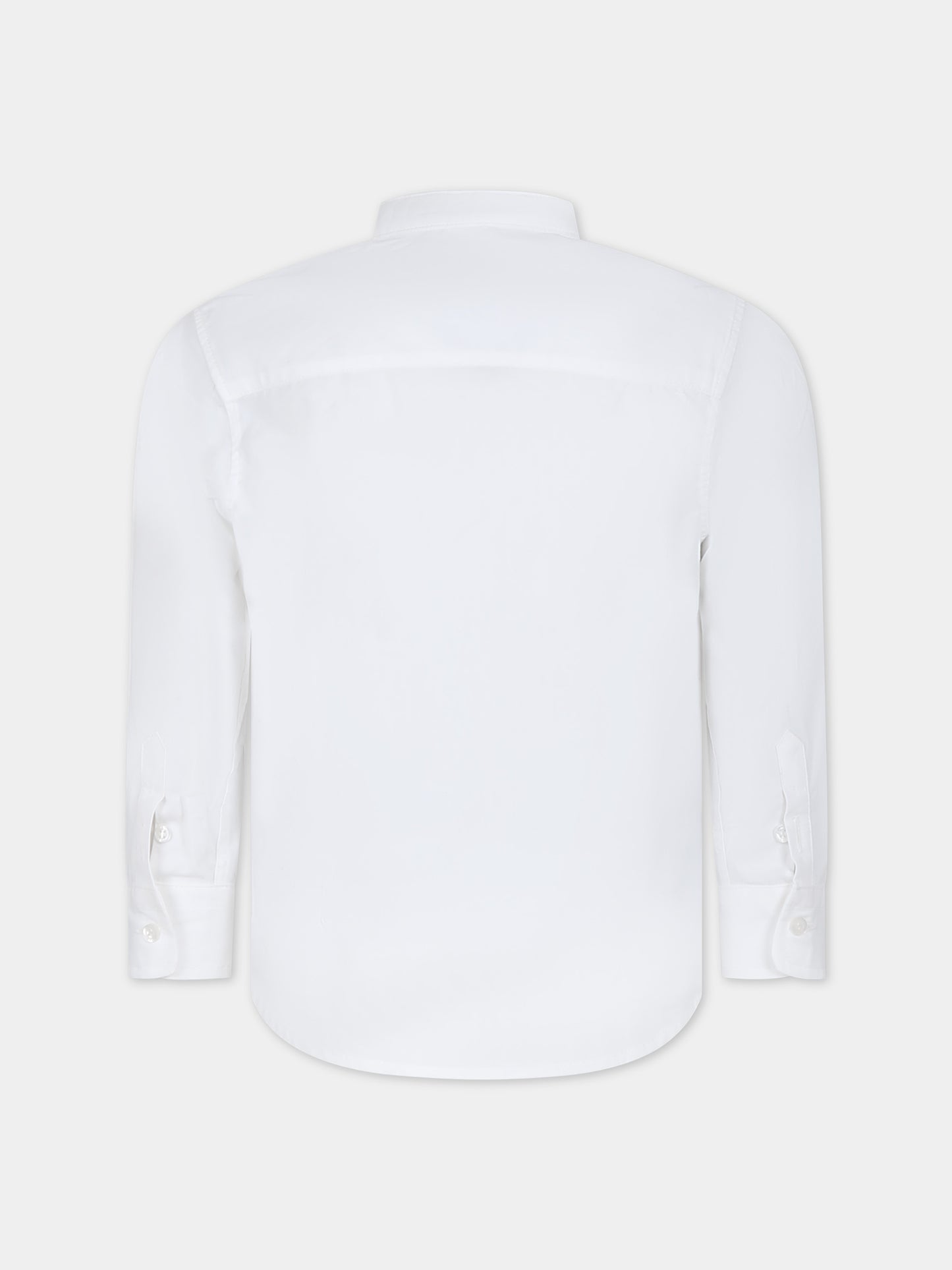 Camicia bianca per bambino con logo,Fay Kids,FU5P00 P0013 100