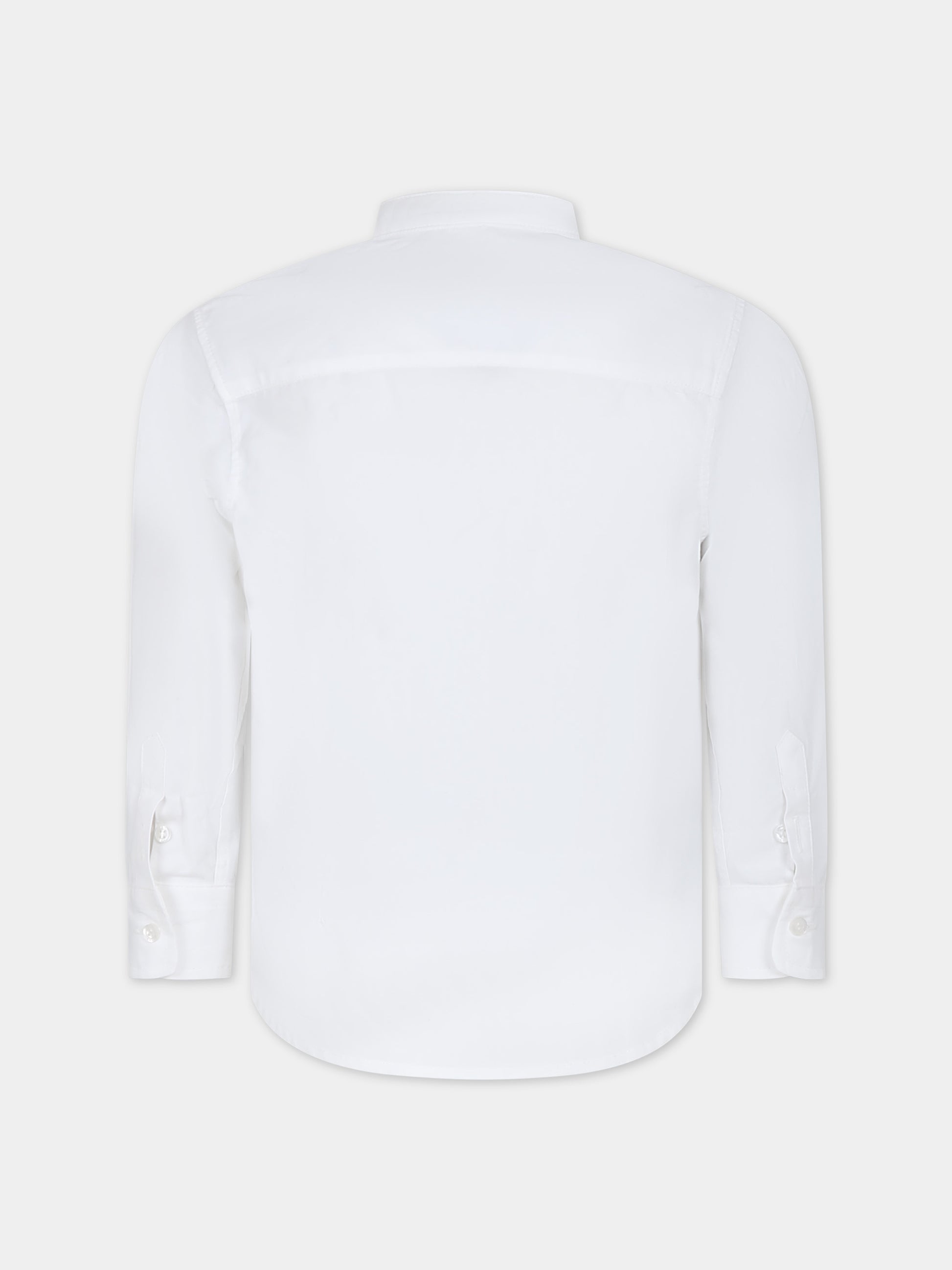 Camicia bianca per bambino con logo,Fay Kids,FU5P00 P0013 100