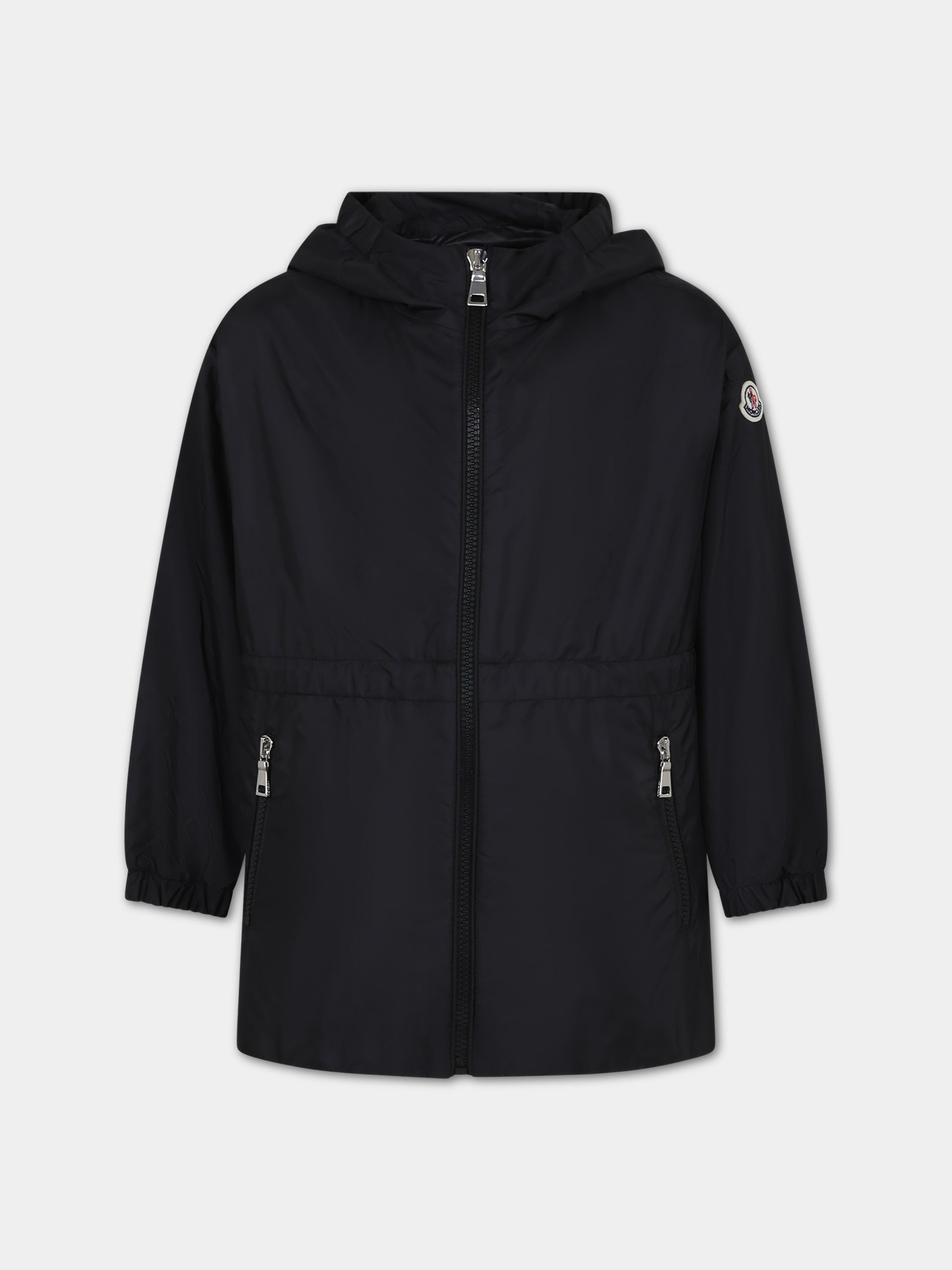 Giacca a vento Wete nera per bambina con logo,Moncler Kids,954 1A00113 5968E 999