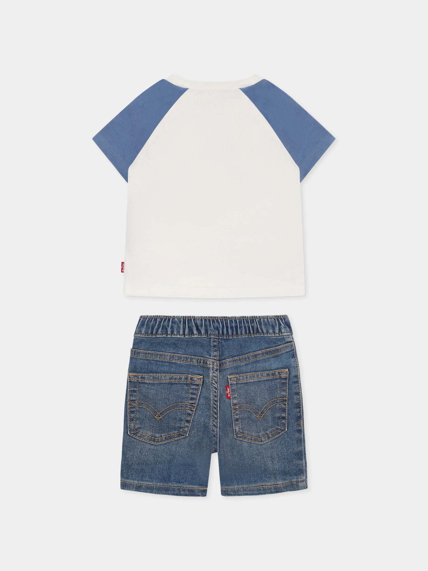 Completo multicolor per neonato con orsetto e logo,Levi's Kids,24SMLK6EK234 X38