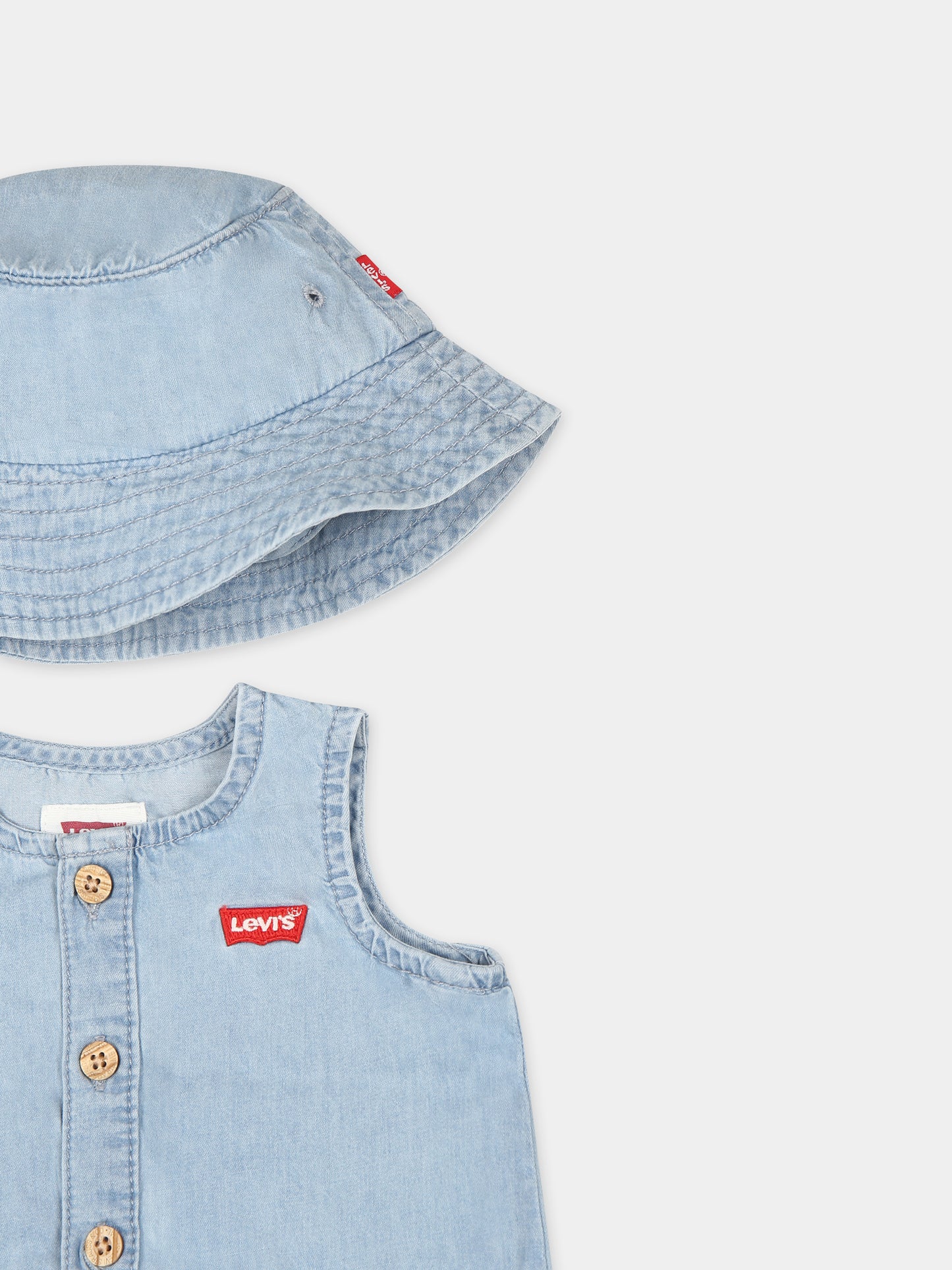 Pagliaccetto blu per neonati con logo,Levi's Kids,24SMLK6EK229 L3V