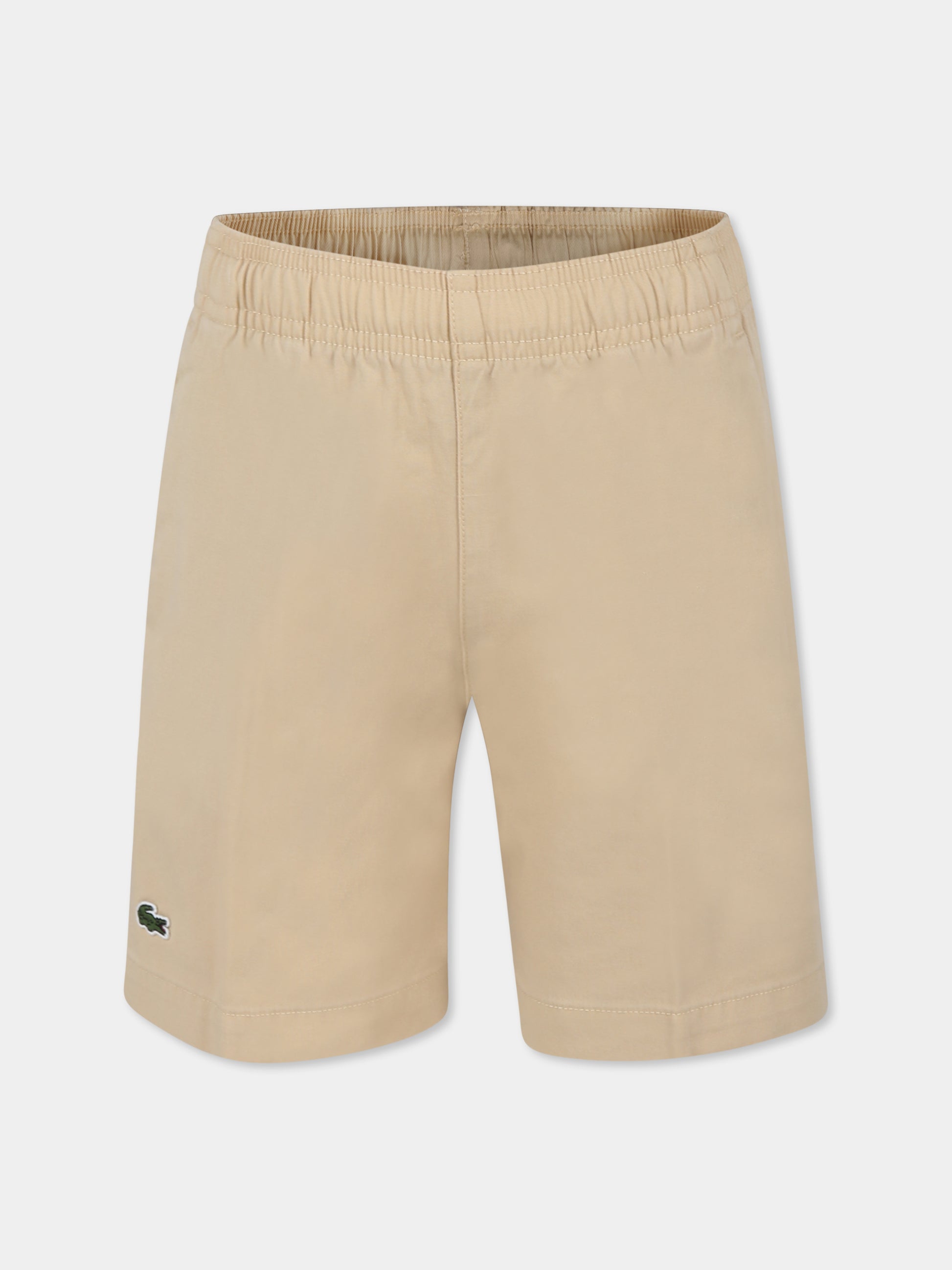 Shorts beige per bambino con coccodrillo,Lacoste,FJ5242 IXQ