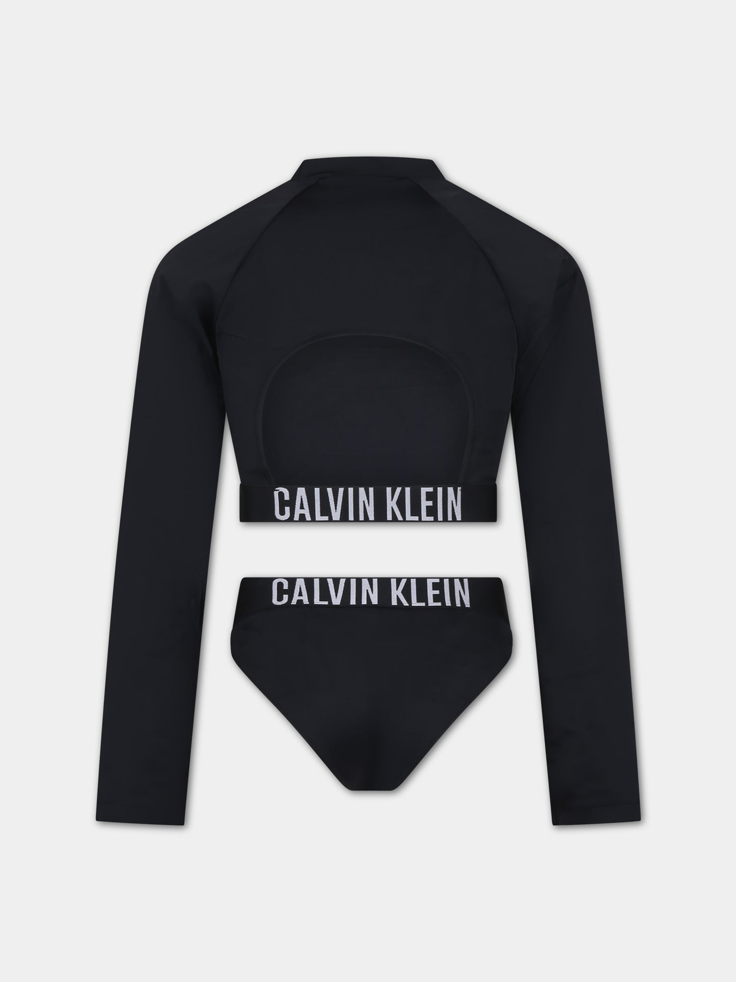 Set anti Uv nero per bambina con logo,Calvin Klein Kids,24SMCAKY0KY00055 BEH