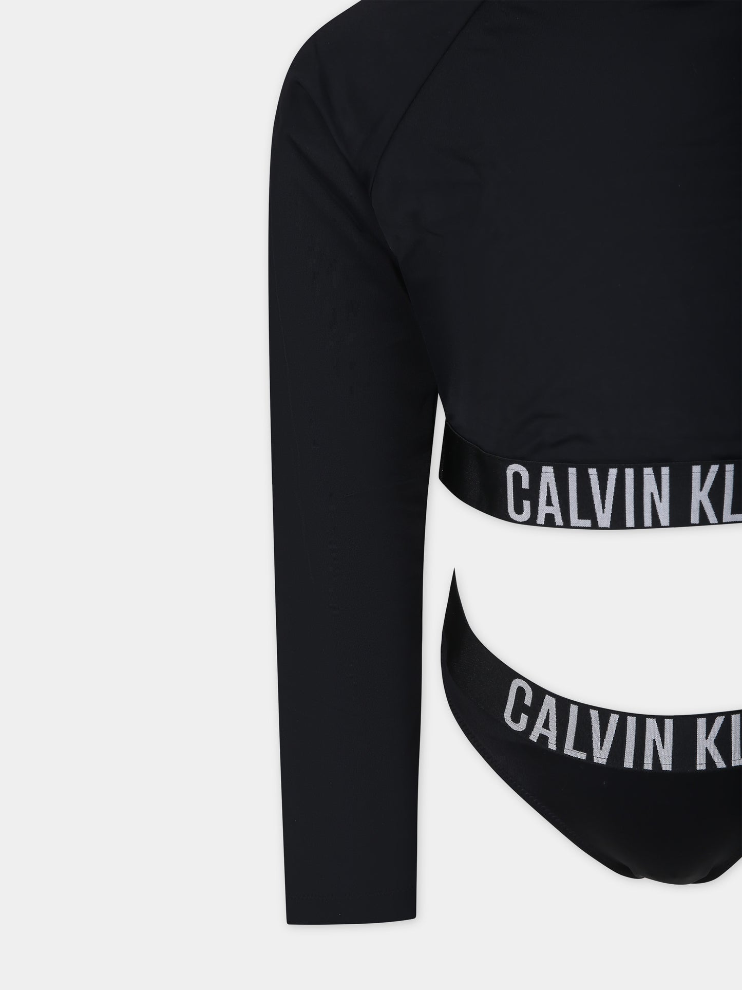 Set anti Uv nero per bambina con logo,Calvin Klein Kids,24SMCAKY0KY00055 BEH