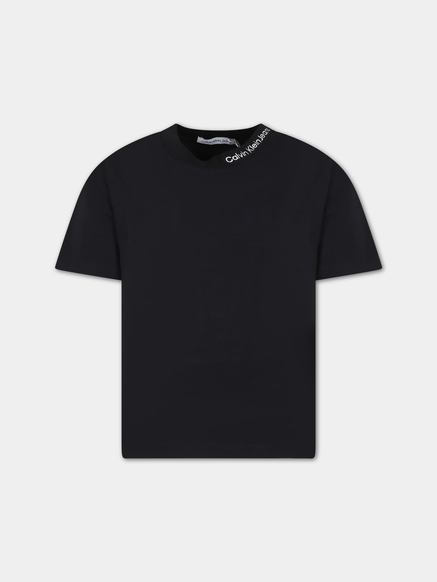 T-shirt nera per bambino con logo,Calvin Klein Kids,24SMCKIB0IB02032 BEH