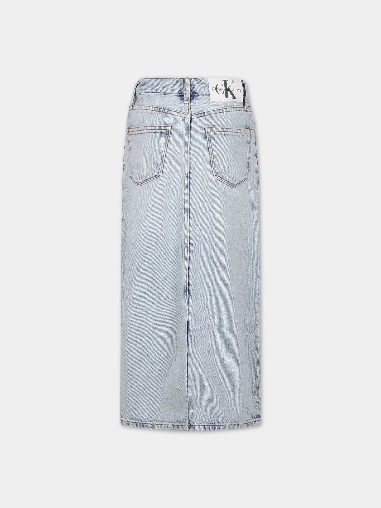 Gonna casual in denim per bambina,Calvin Klein Kids,24SMCKIG0IG02598T 1AA