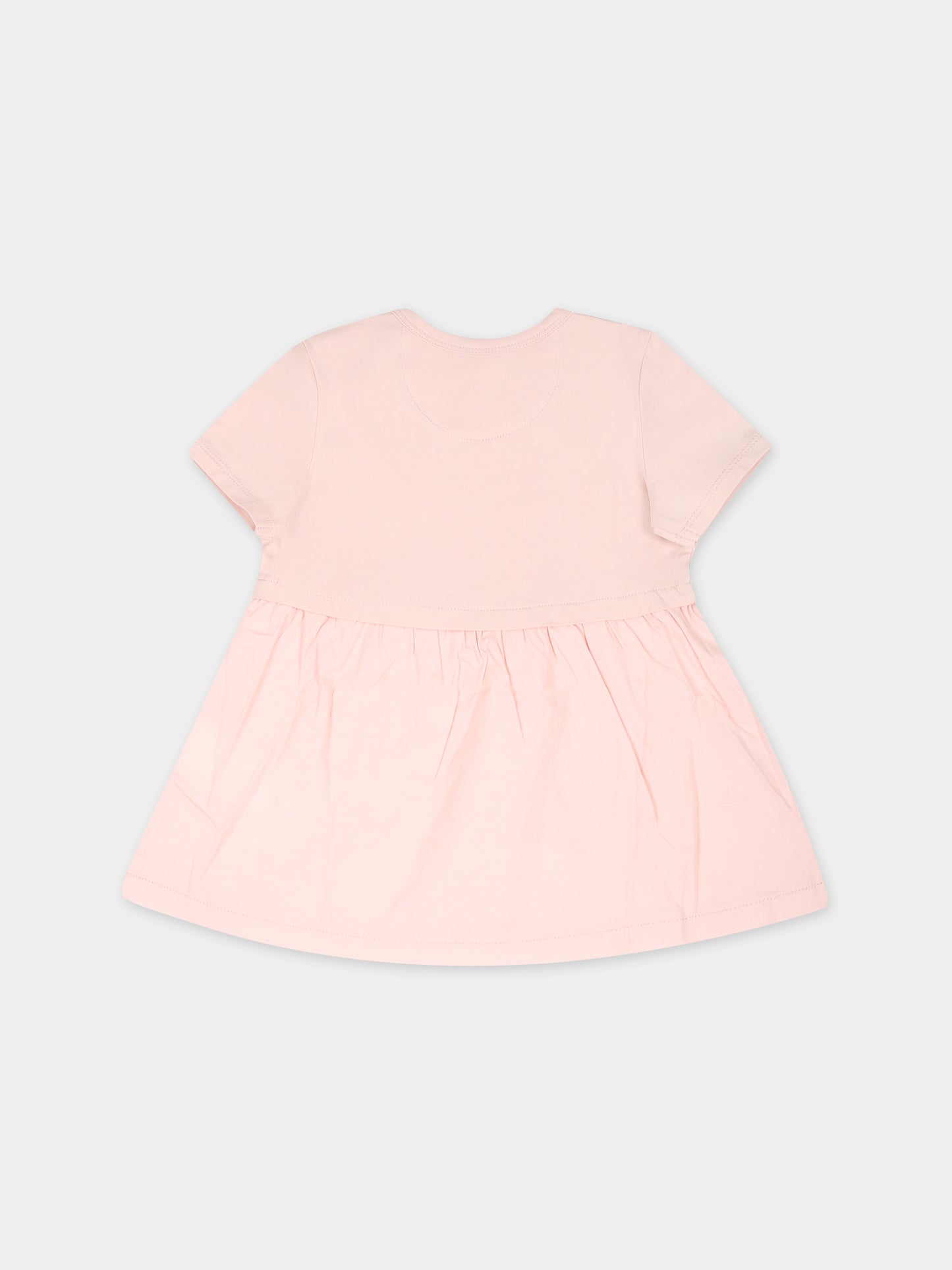 Vestito rosa per neonata con logo,Calvin Klein Kids,24SMCKIN0IN00172 TF6
