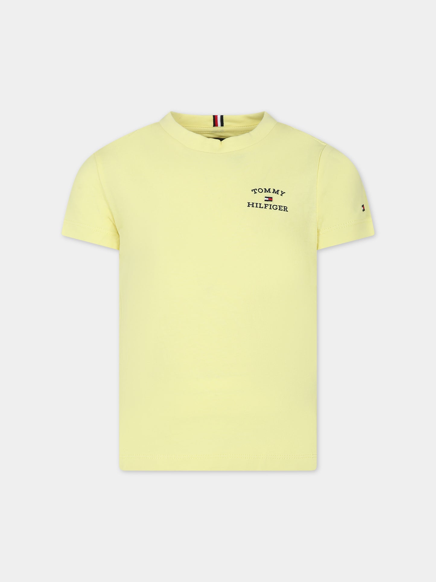 T-shirt gialla per bambino con logo,Tommy Hilfiger Junior,24SMTHKB0KB08807 ZIN