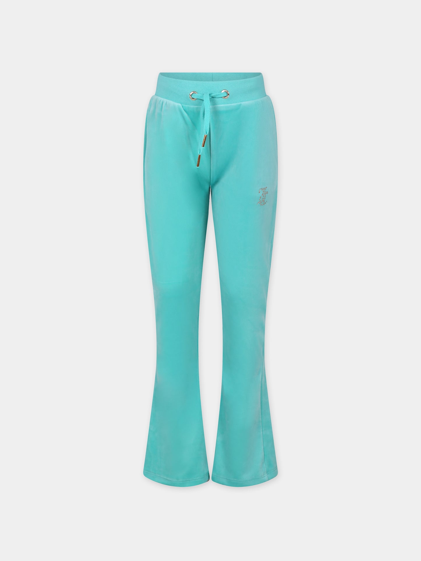 Pantaloni verdi per bambina con logo,Juicy Couture,24SMJCJBX6359 171