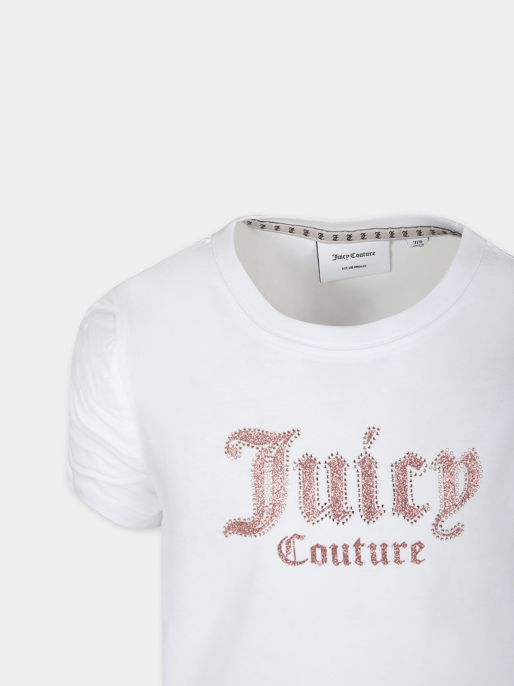 Completo verde per bambina con logo e strass,Juicy Couture,24SMJCJBX6364 002