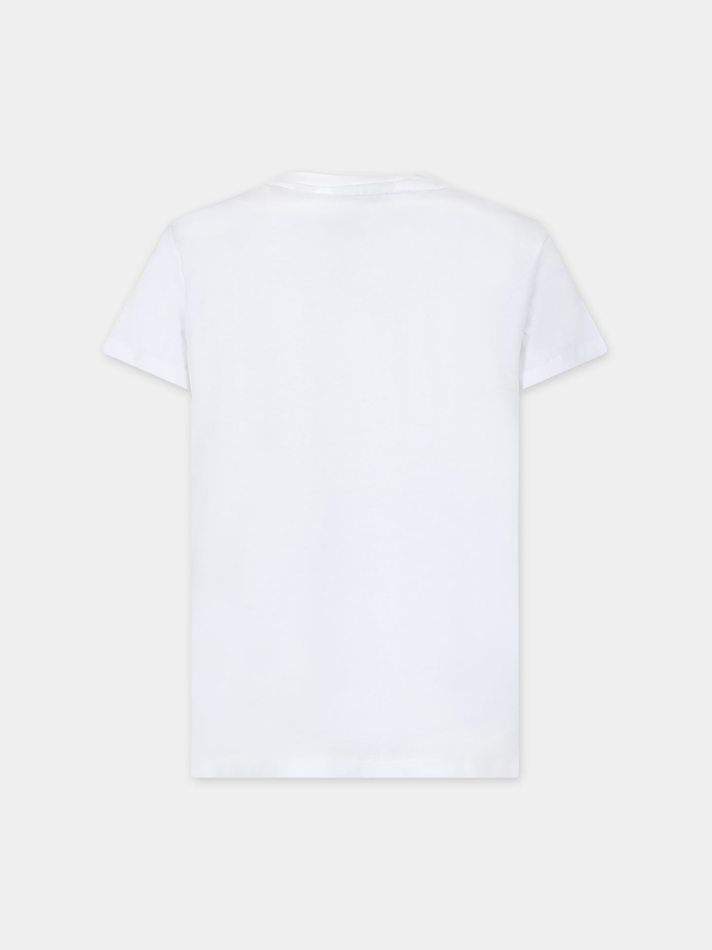 T-shirt bianca per bambina con strass,Juicy Couture,24SMJCJBX6371 002