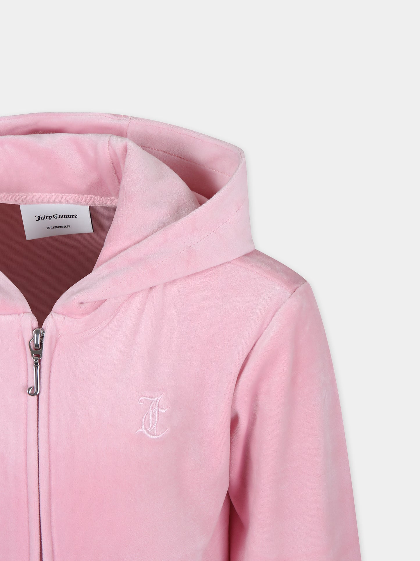 Felpa rosa per bambina con logo,Juicy Couture,24SMJCJBX6356 D92