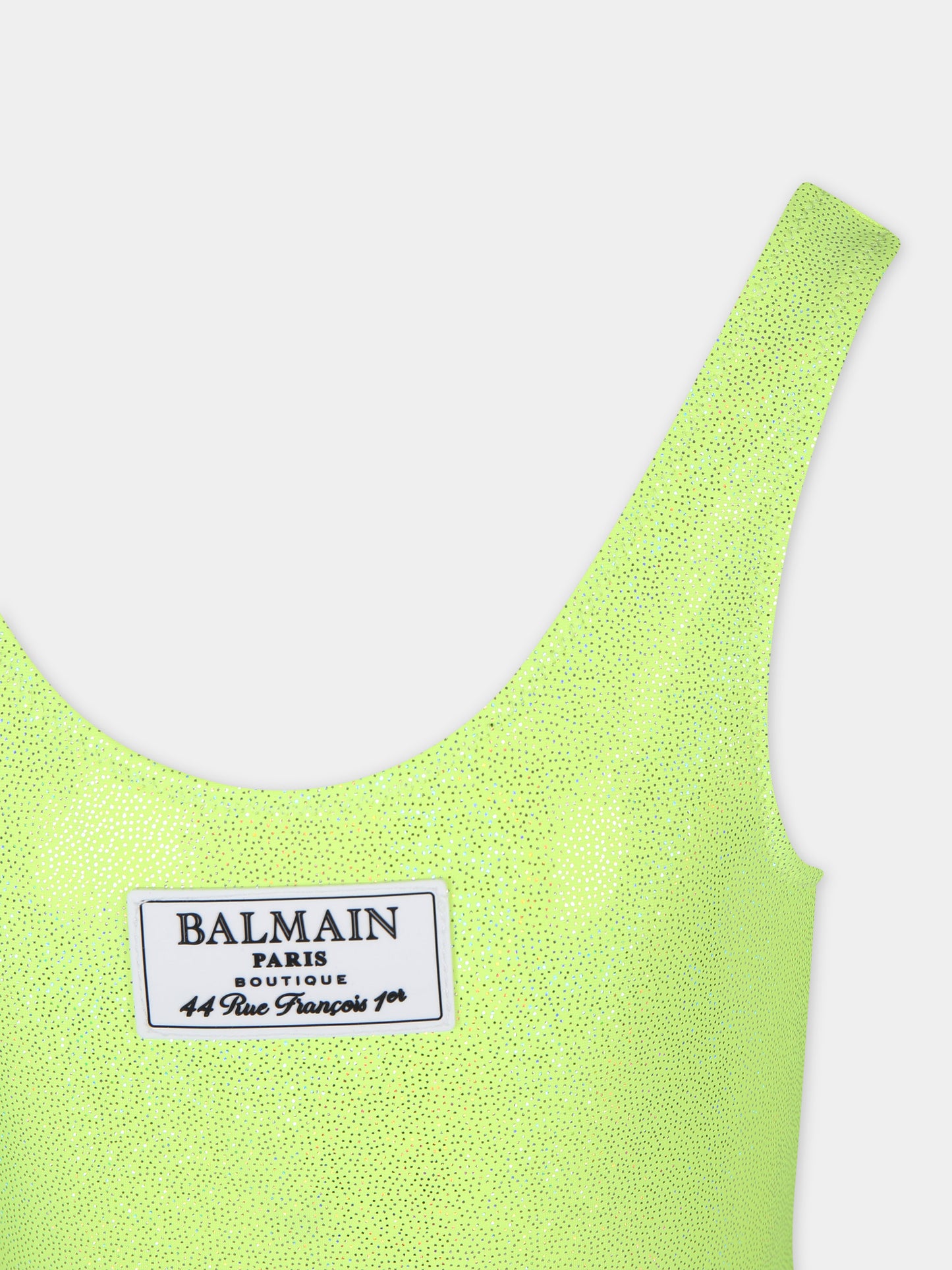 Costume intero giallo per bambina,Balmain Kids,BUCA3D J0417 290