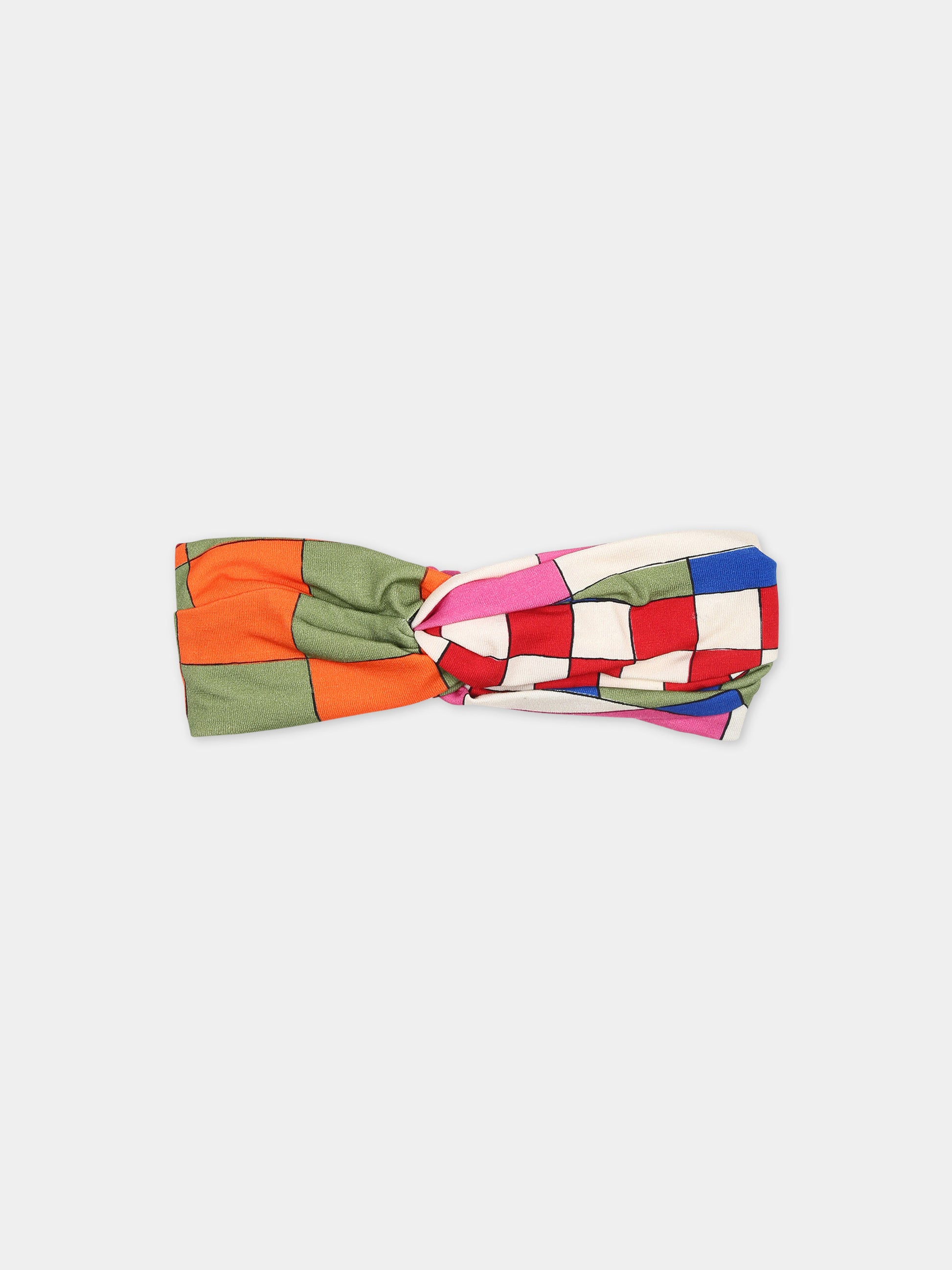 Fascia per capelli multicolor per bambina con iconica stampa multicolor,Emilio Pucci Junior,PU0D33 J0416 999