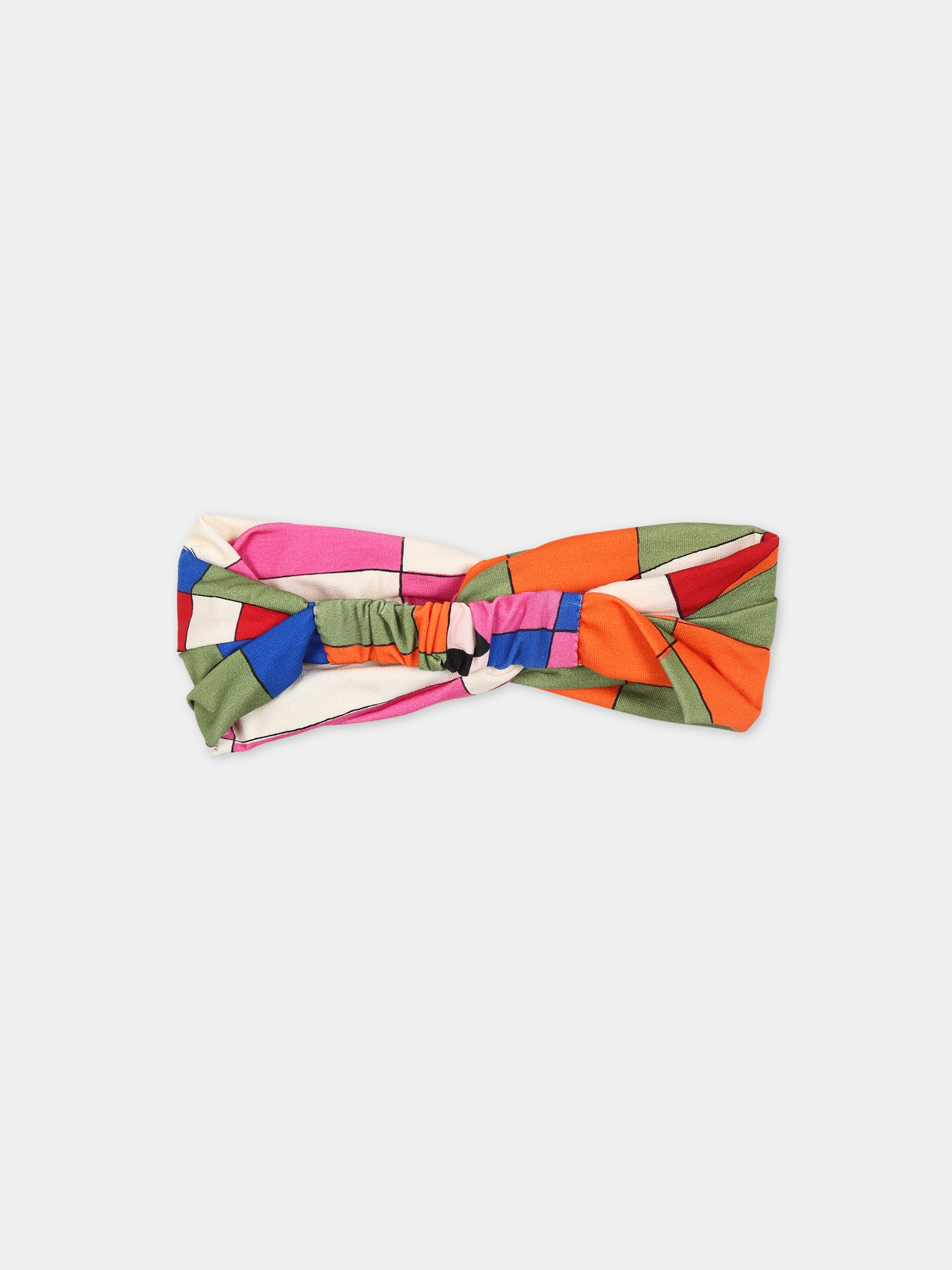 Fascia per capelli multicolor per bambina con iconica stampa multicolor,Emilio Pucci Junior,PU0D33 J0416 999