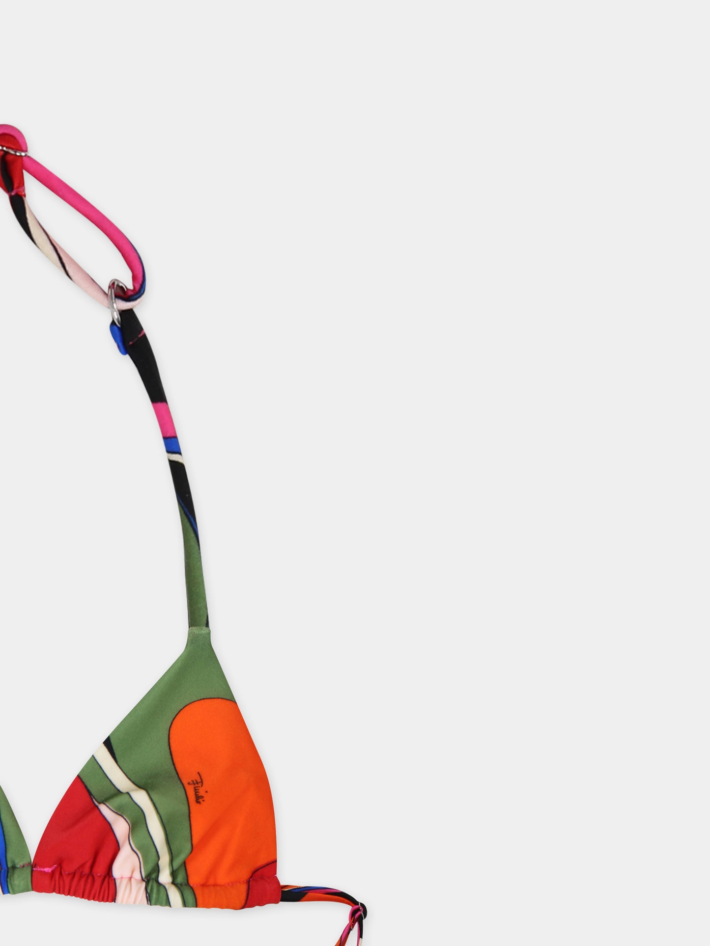 Bikini multicolor per bambina con stampa e logo,Emilio Pucci Junior,PUCB09 J0412 999