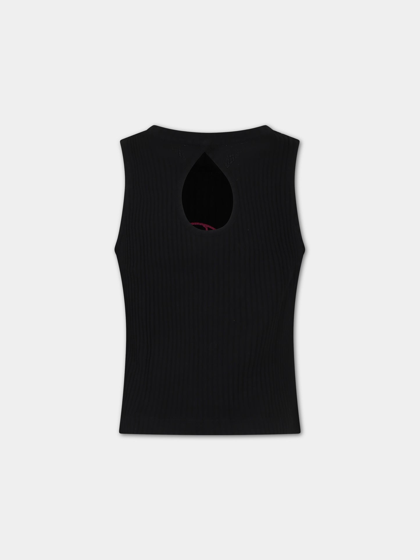 Canotta nera per bambina con logo,Emilio Pucci Junior,PU8C02 Z2216 930