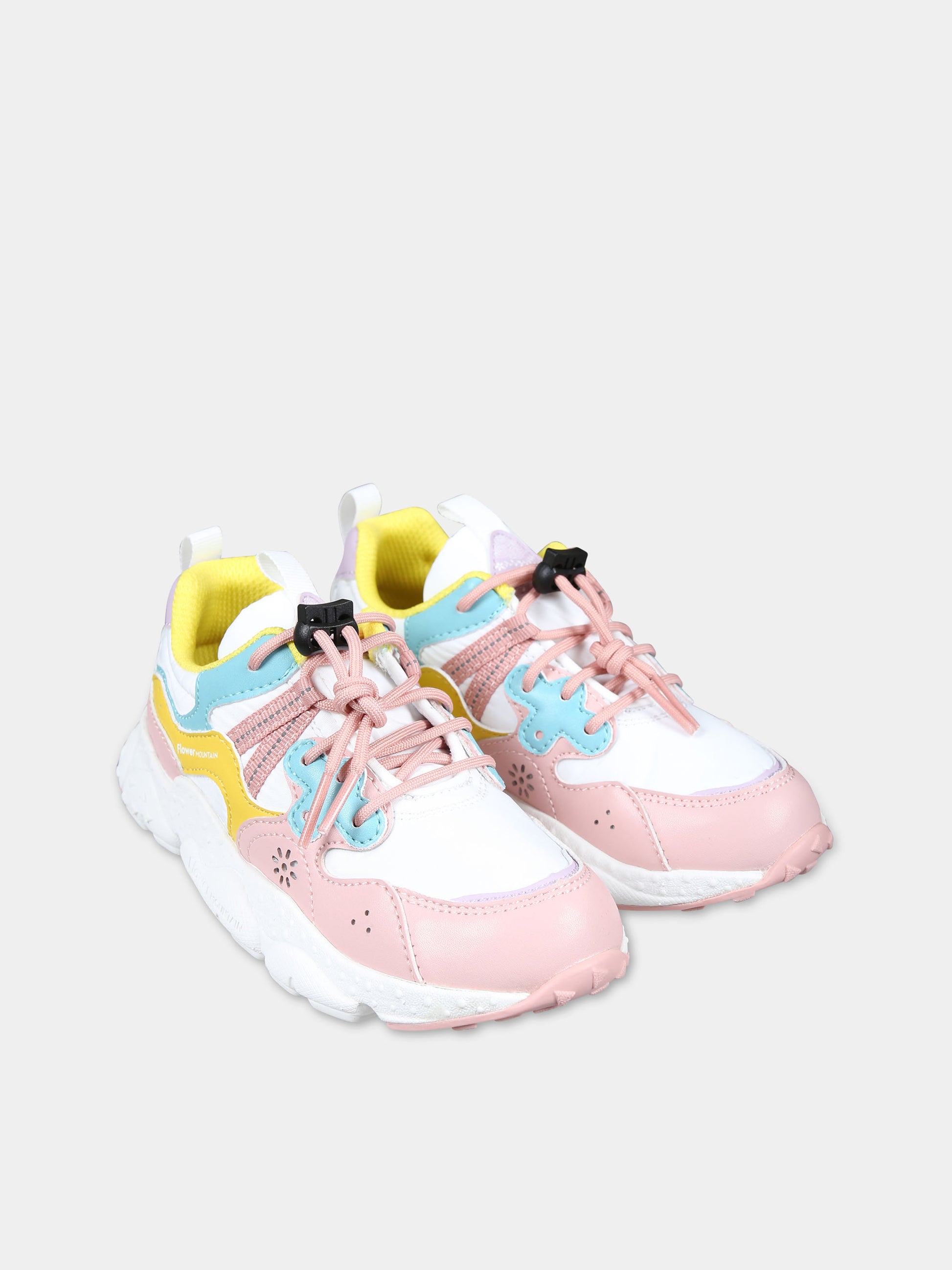 Sneakers Yamano rosa per bambina con logo,Flower Mountain,1M18 001 2015497 21
