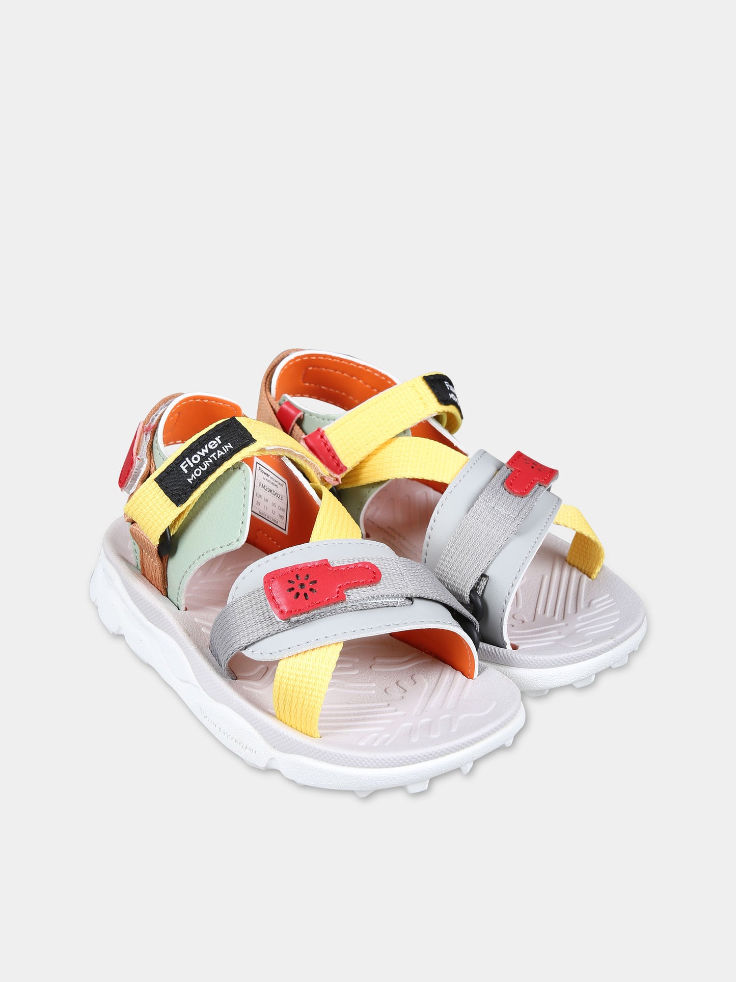 Sandali Nazca multciolor per bambino con logo,Flower Mountain,3B15 001 0502865 06