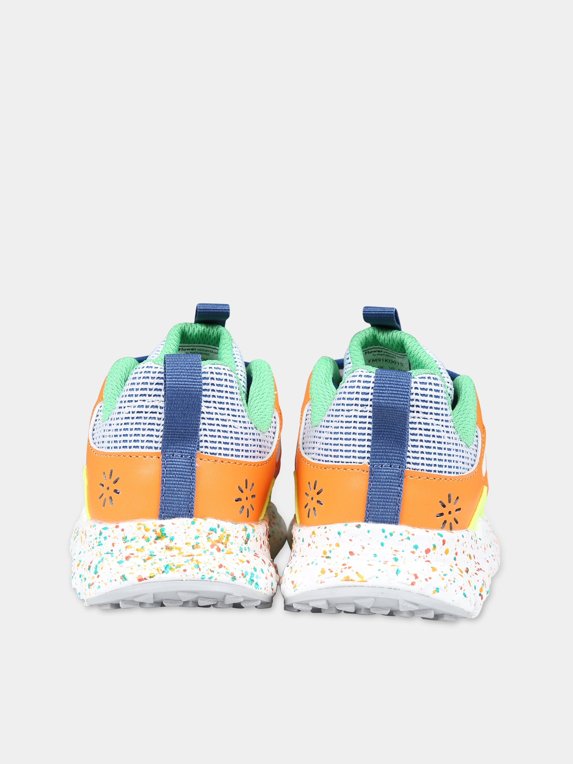 Sneakers basse Saburo bianche per bambini,Flower Mountain,1N17 001 2017905 03