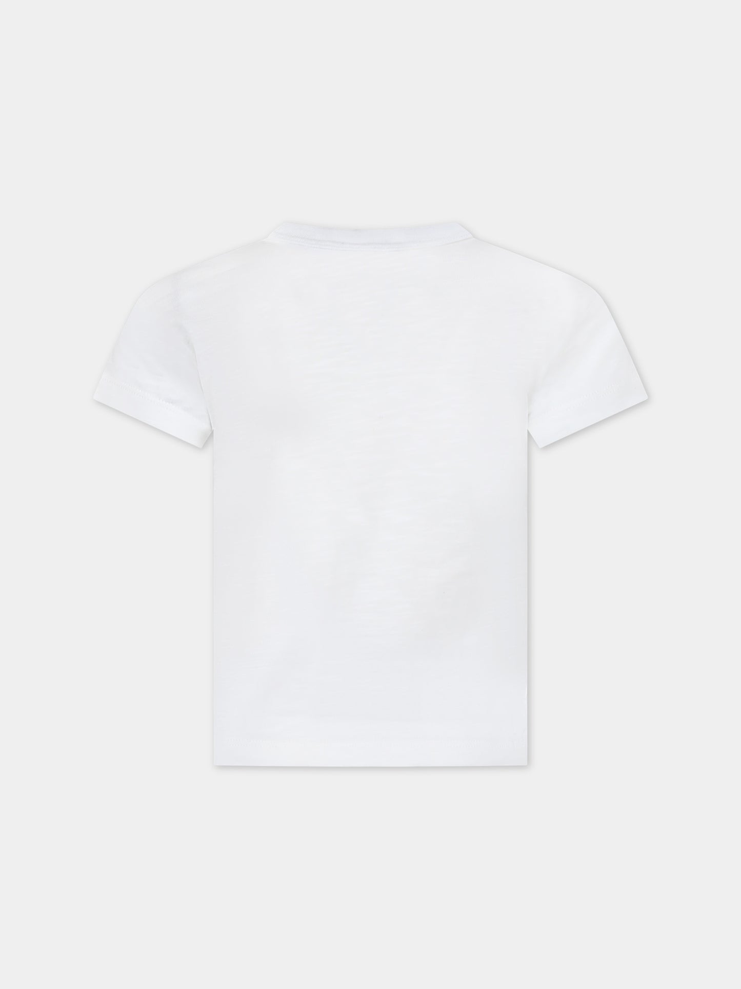 T-shirt bianca per bambini,Petit Bateau,A0A10 02 MARSHMALLOW