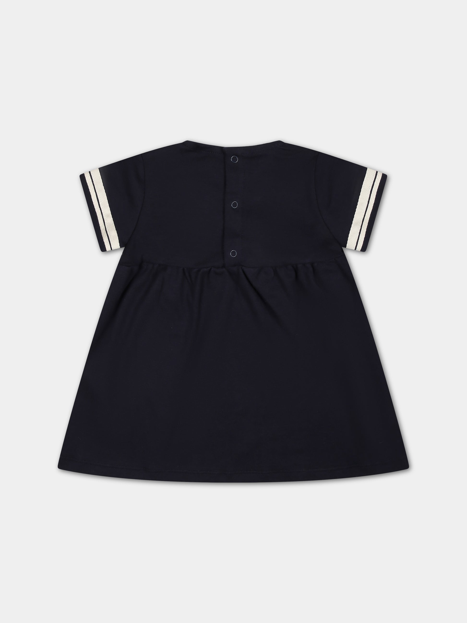 Vestito blu per neonata,Petit Bateau,A0A1R 01 SMOKING