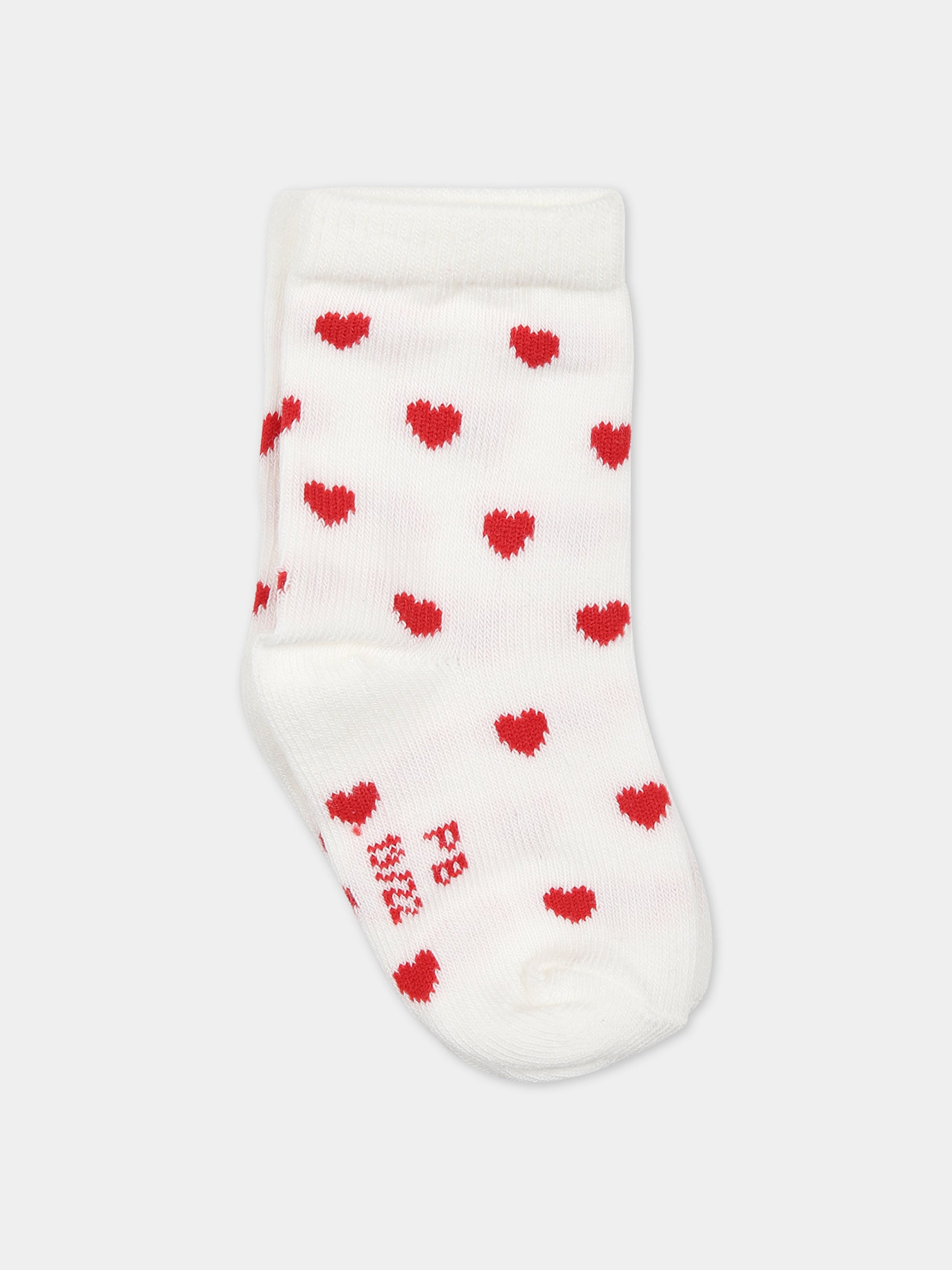 Set di calze per neonata con cuori,Petit Bateau,A0A63 01 VARIANTE 1
