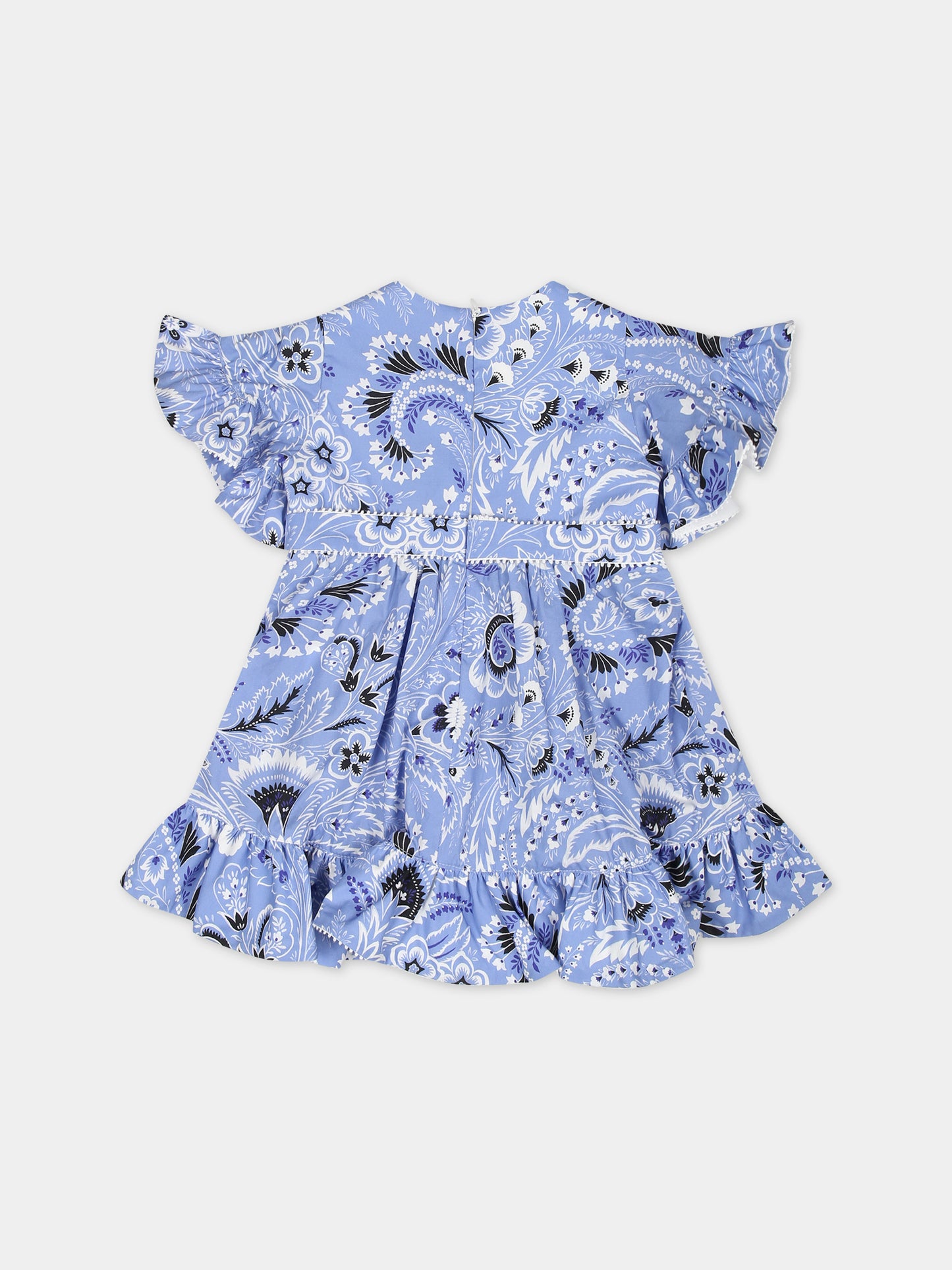 Vestito elegante celeste con motivo paisley,Etro,GU1011 P0417 654AV