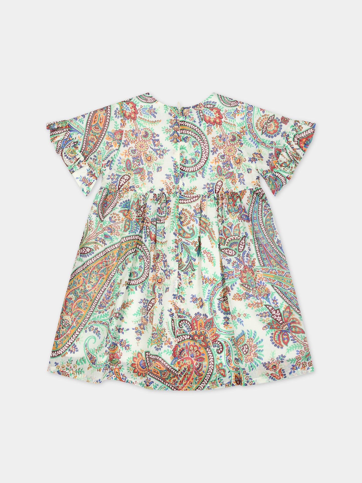 Vestito elegante avorio per neonata con motivo paisley,Etro,GU1071 M0045 102MC