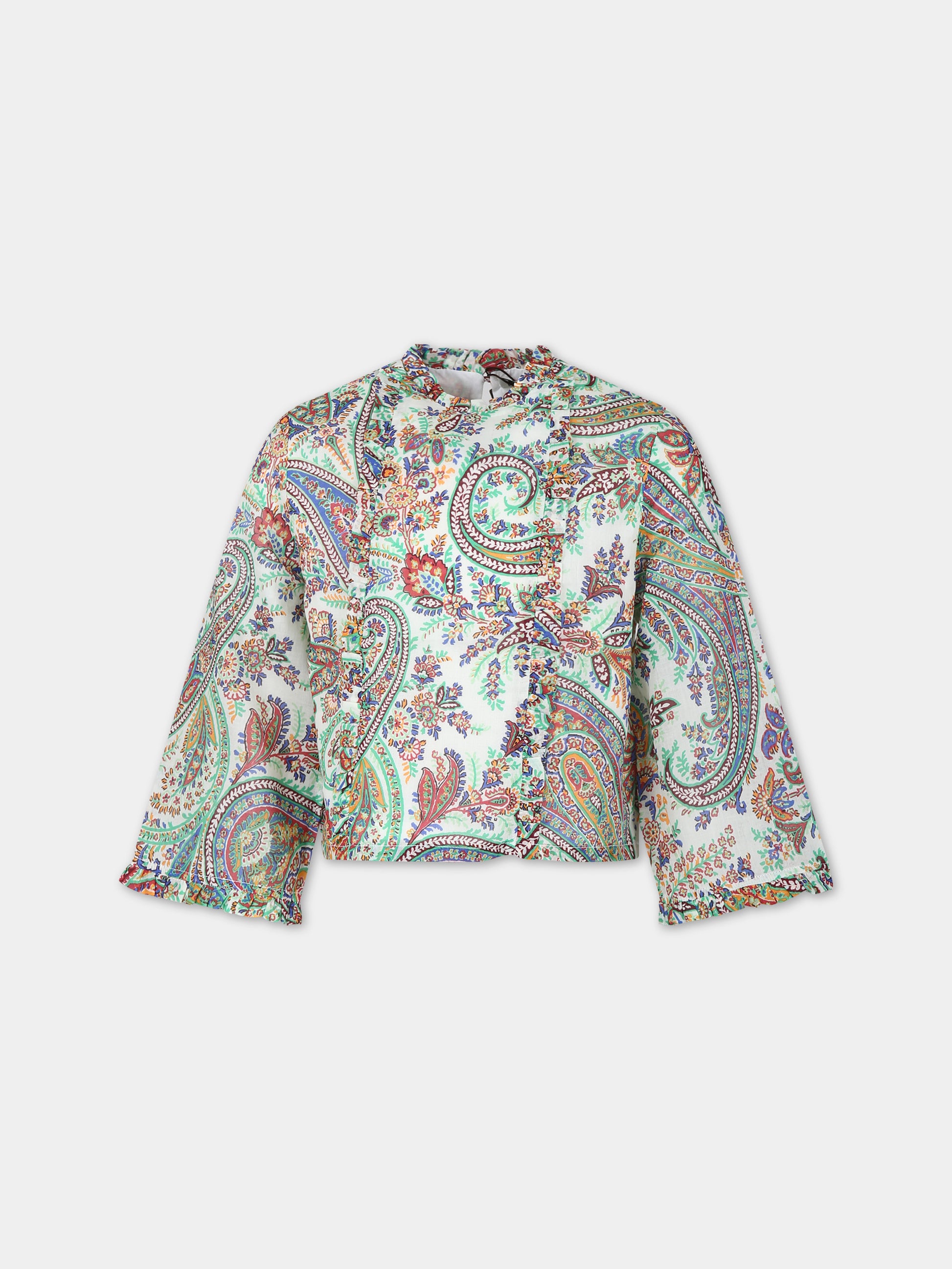 Blusa avorio con motivo paisley,Etro,GU5A53 M0045 102MC