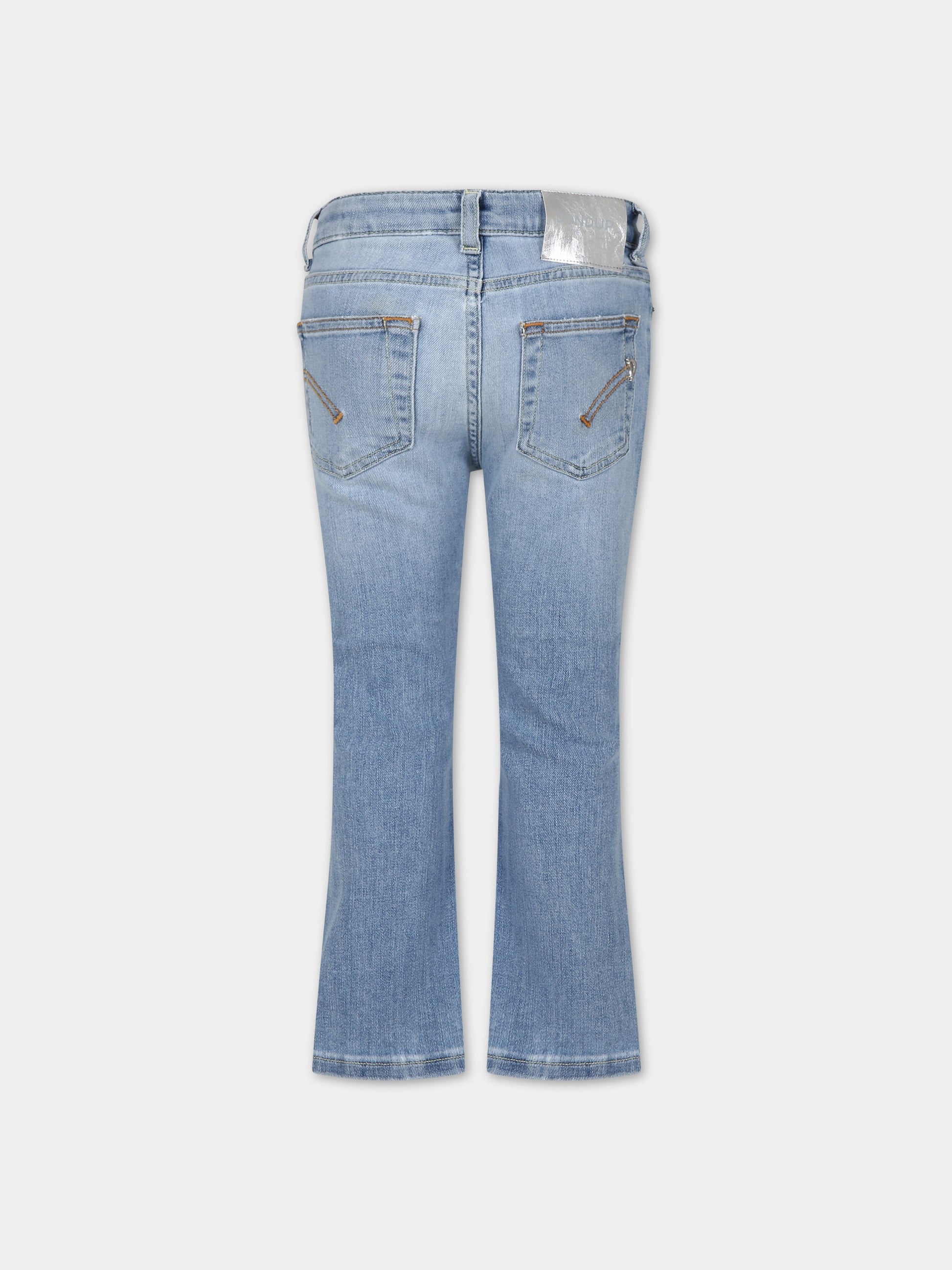 Jeans blu per bambina con logo,Dondup Kids,DFPA066 C DS041 4099