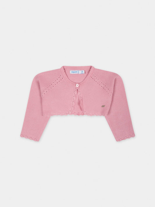 Cardigan rosa per neonata,Mayoral,306 050