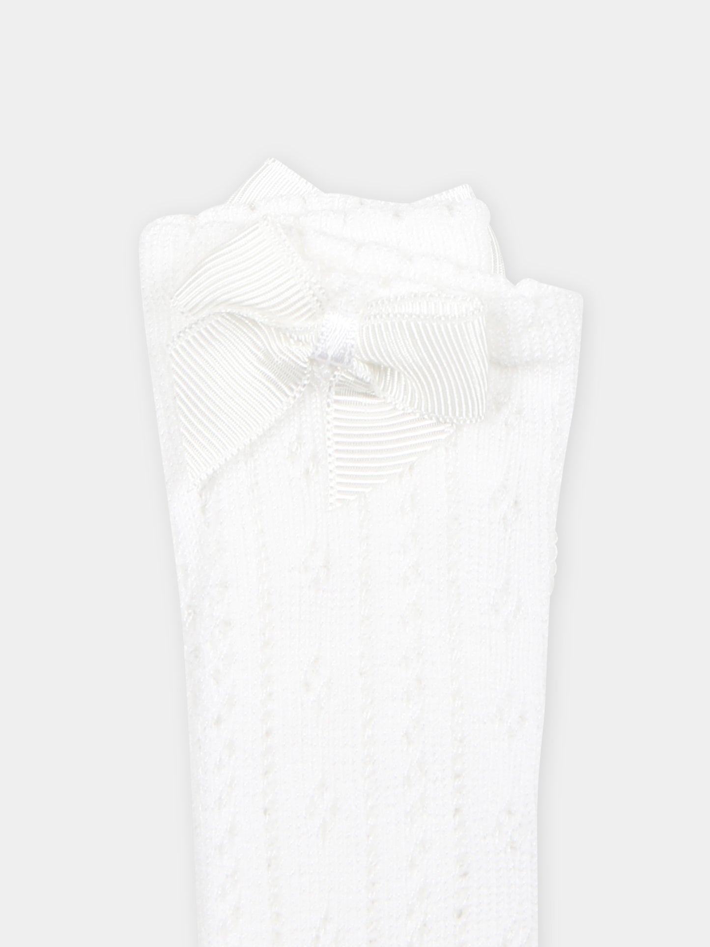 Calzini bianchi per neonata con fiocco,Mayoral,10653 026