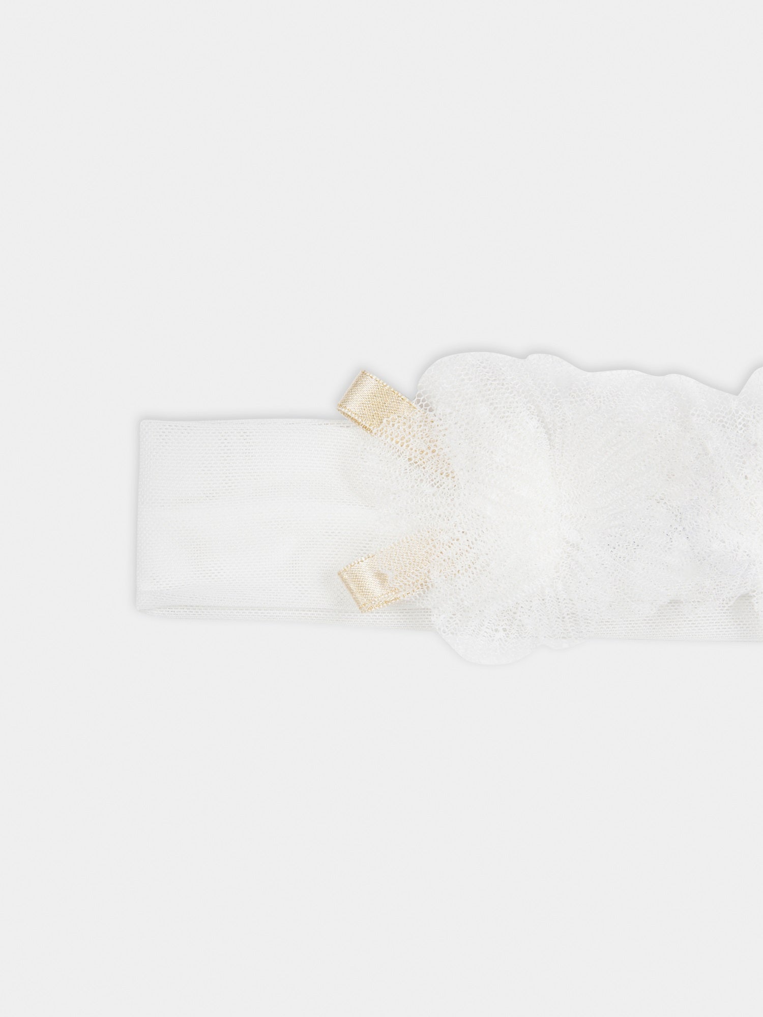 Fascia per capelli avorio per neonata,Mayoral,10677 071